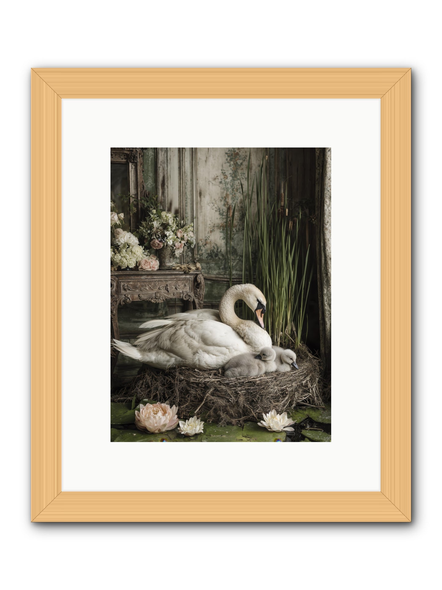 Cloud-Kissed -- Framed Print - Natural 9x12