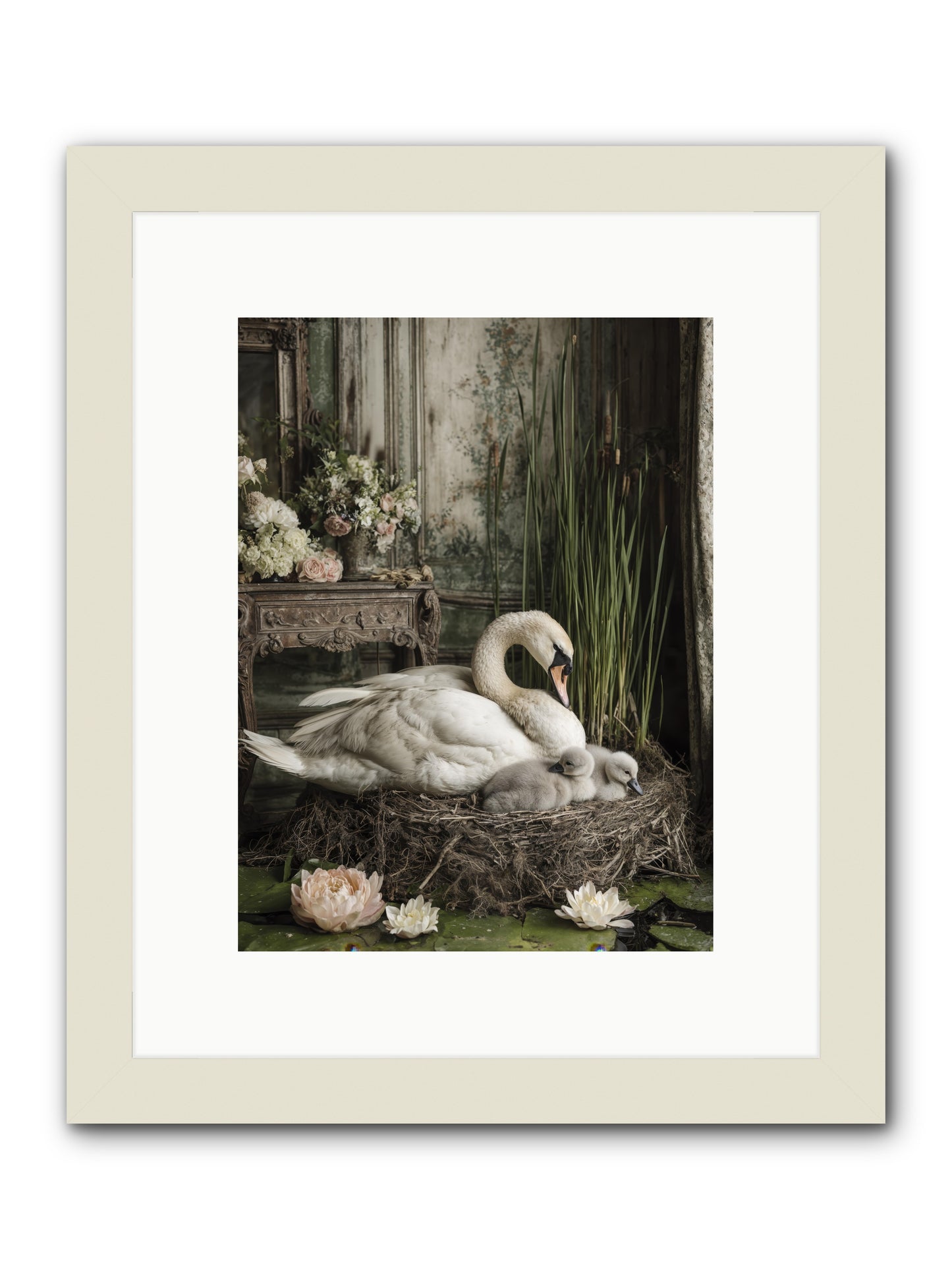 Cloud-Kissed -- Framed Print - White 9x12