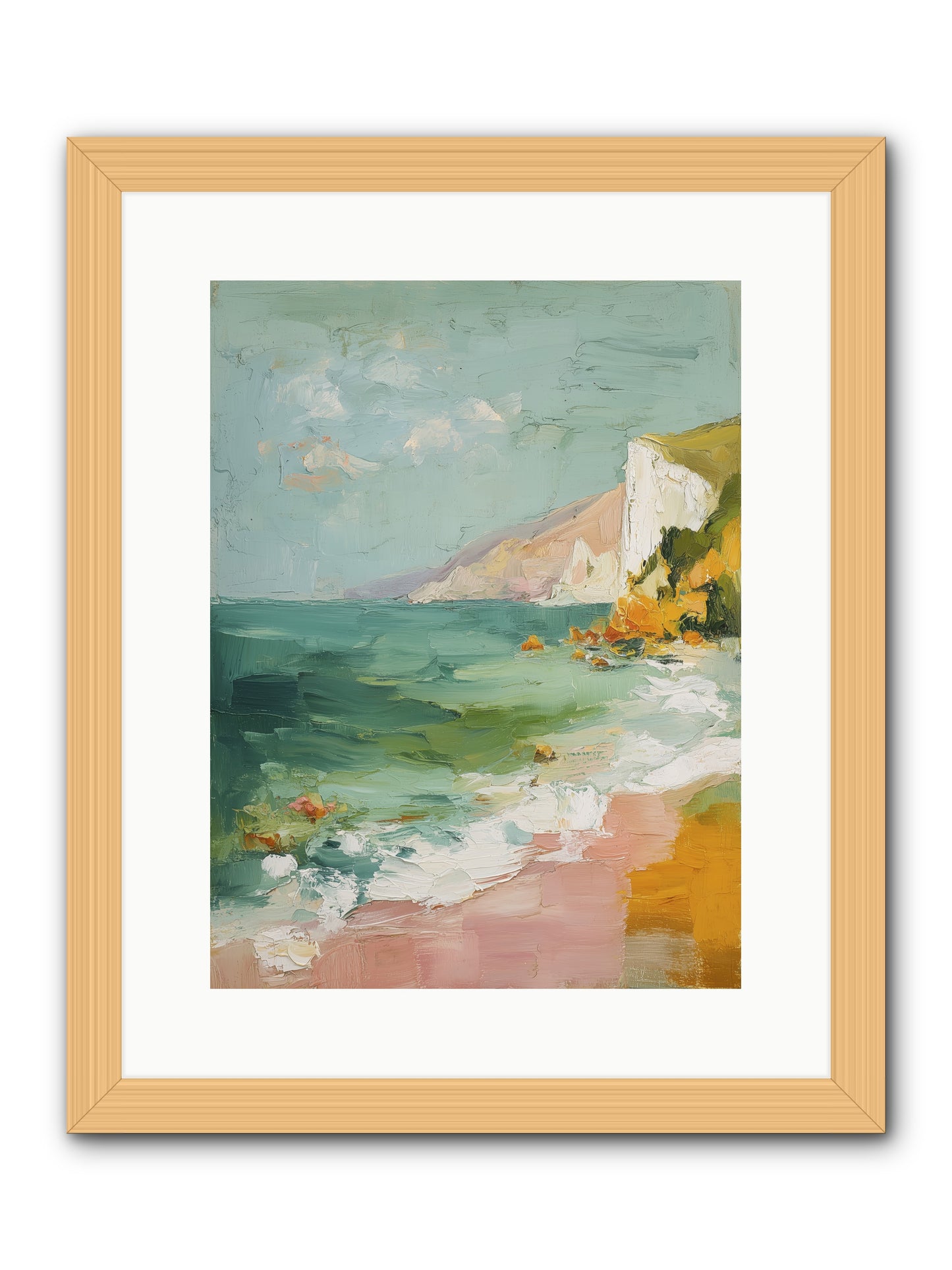 Clouds Across Blue -- Framed Print - Natural 12x16