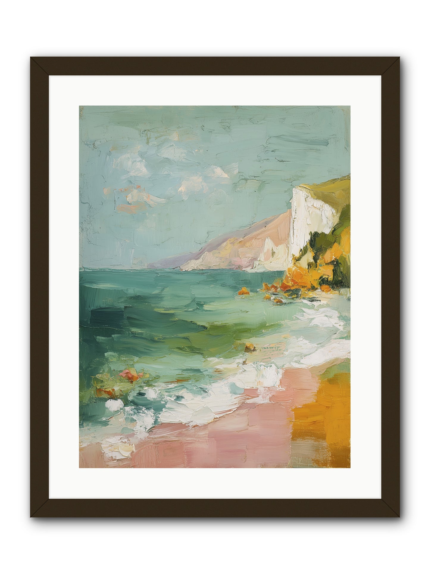 Clouds Across Blue -- Framed Print - Black 18x24