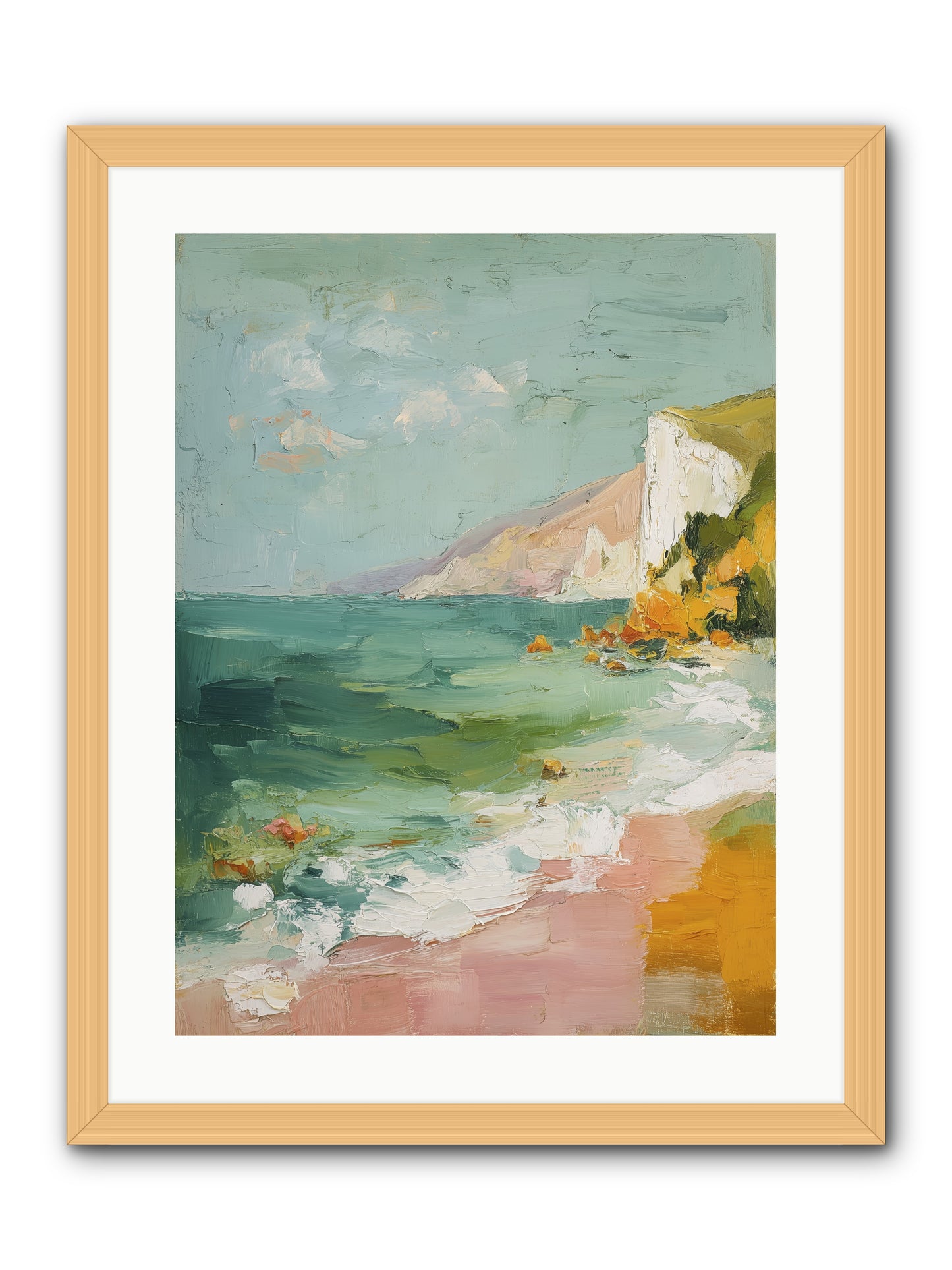 Clouds Across Blue -- Framed Print - Natural 18x24