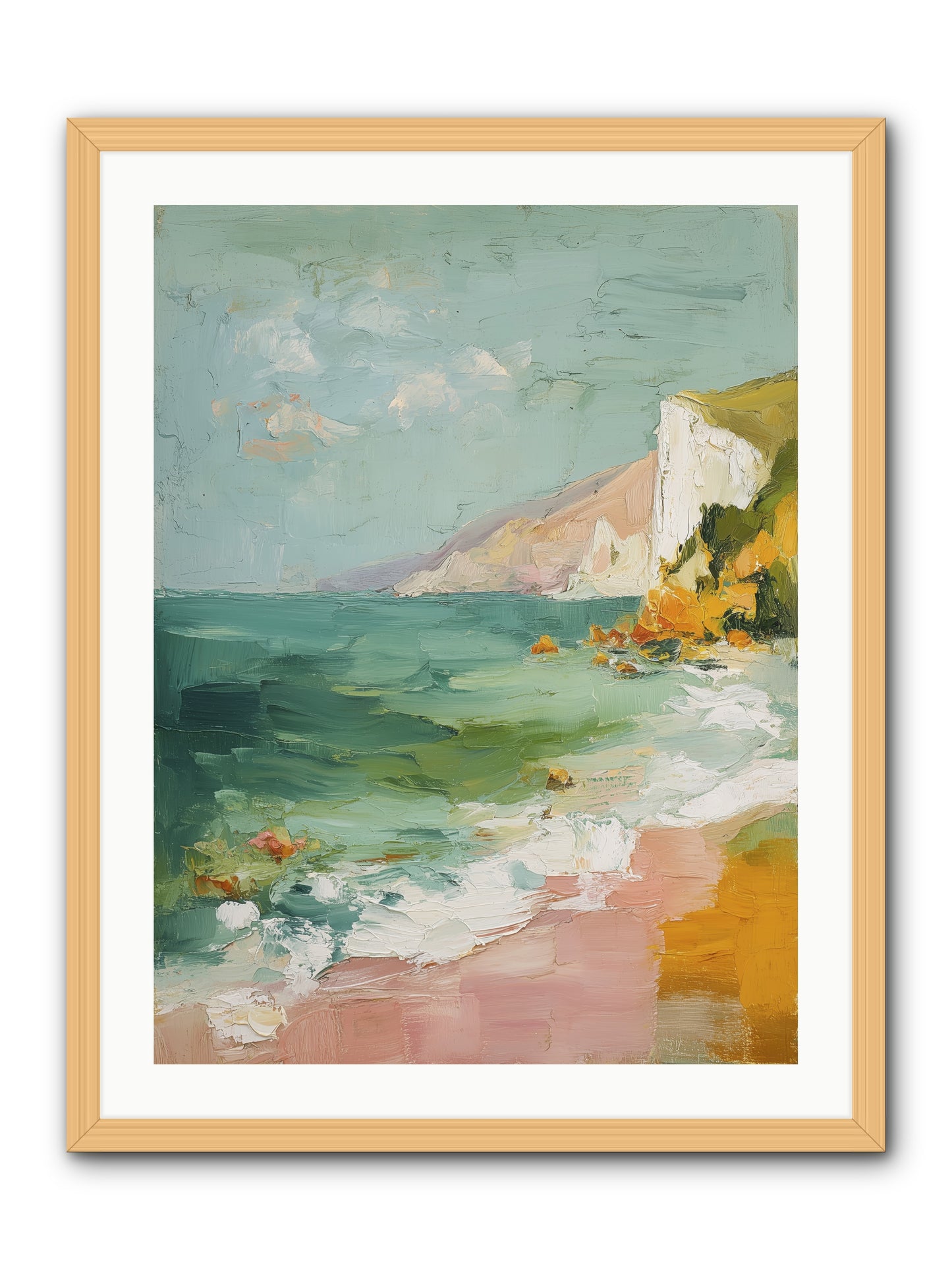 Clouds Across Blue -- Framed Print - Natural 24x32