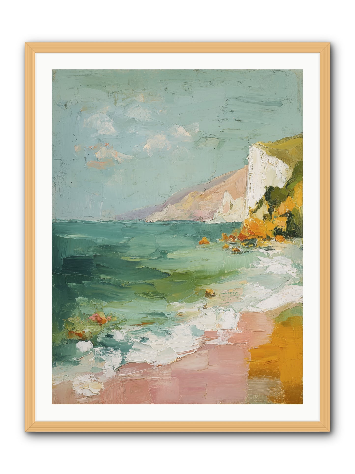 Clouds Across Blue -- Framed Print - Natural 30x40
