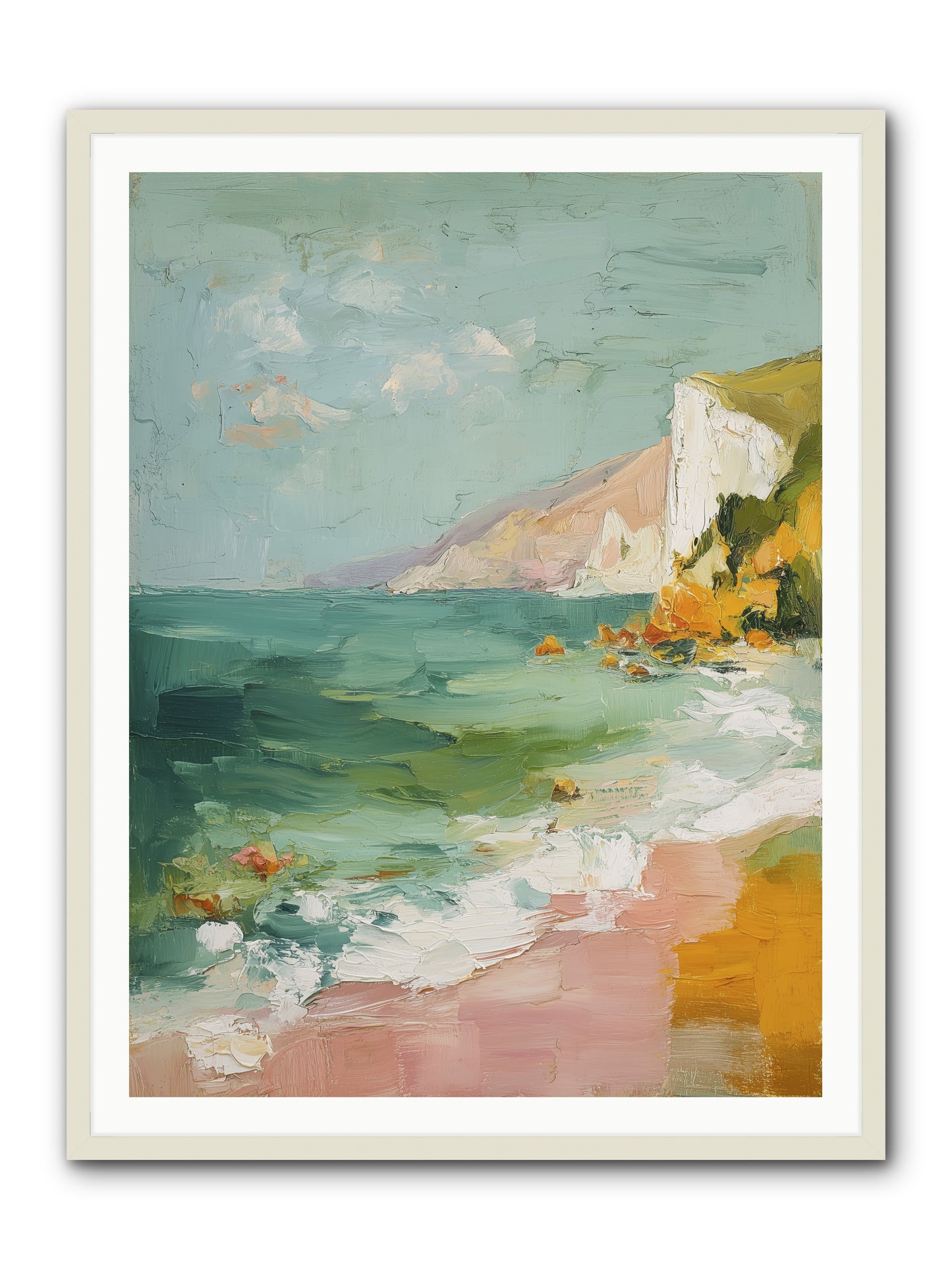 Clouds Across Blue -- Framed Print - White 36x48