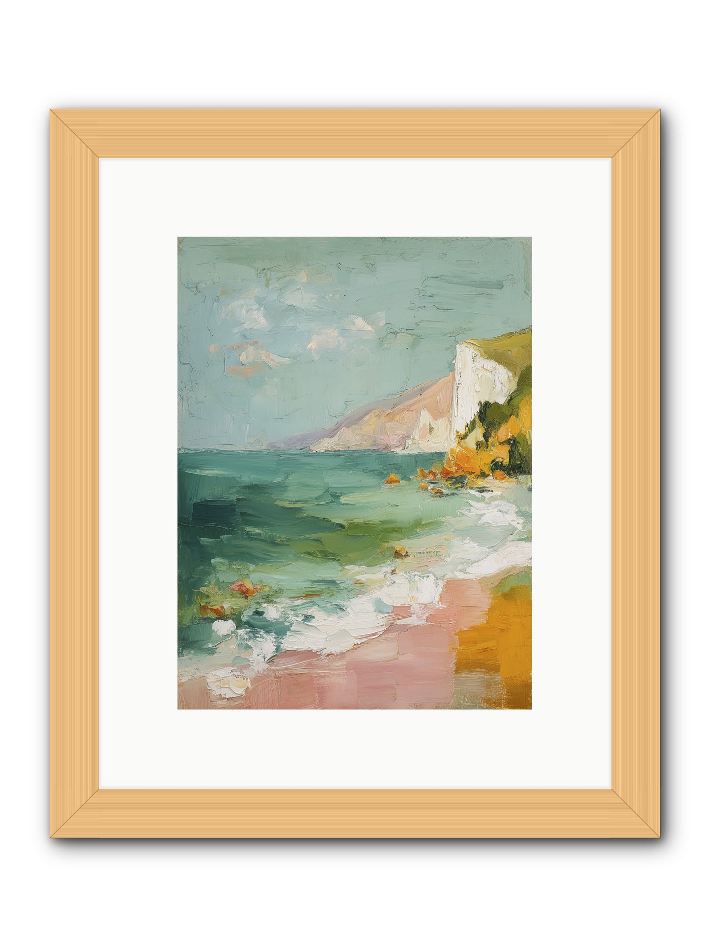 Clouds Across Blue -- Framed Print - Natural 9x12