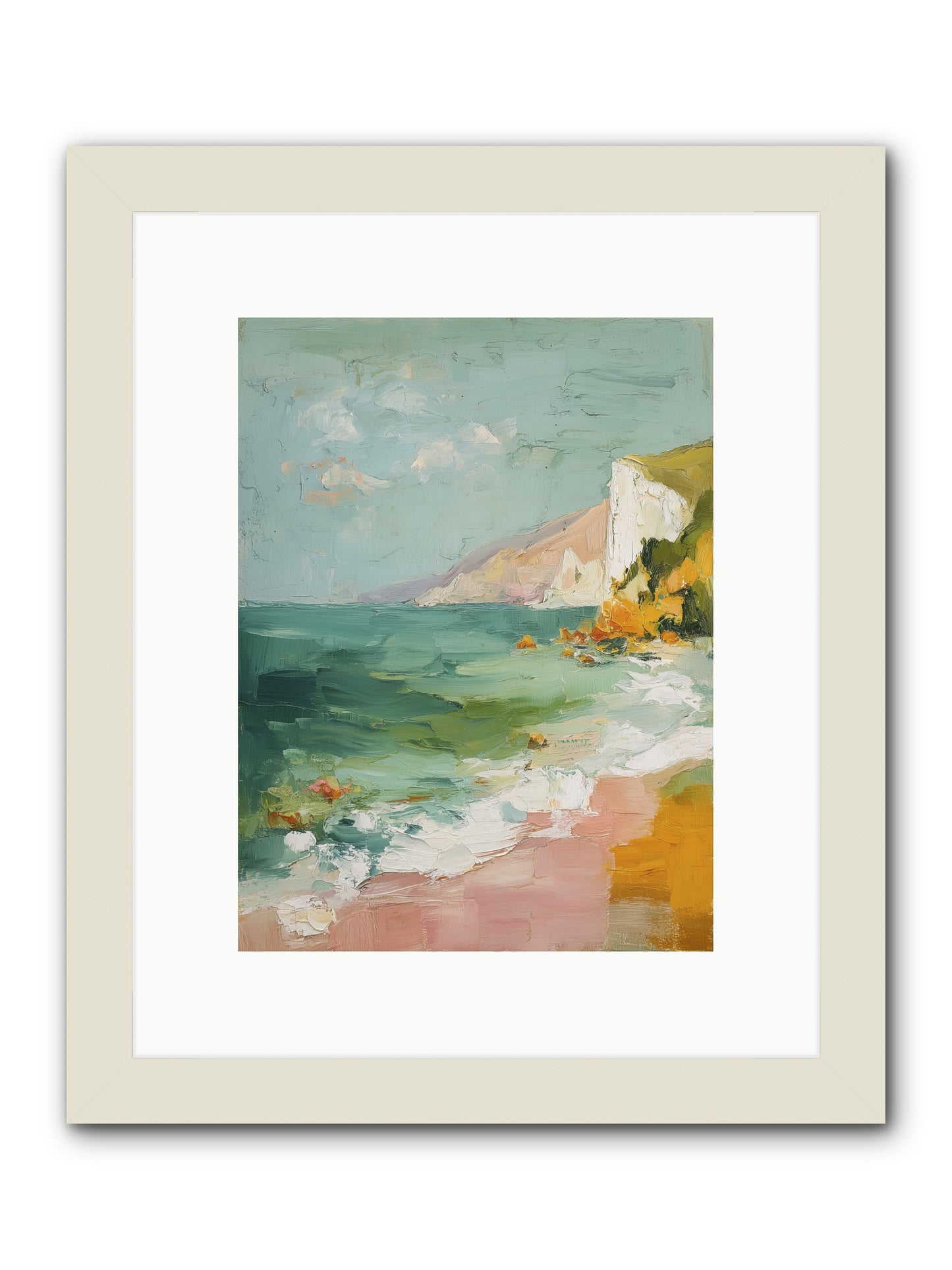 Clouds Across Blue -- Framed Print - White 9x12