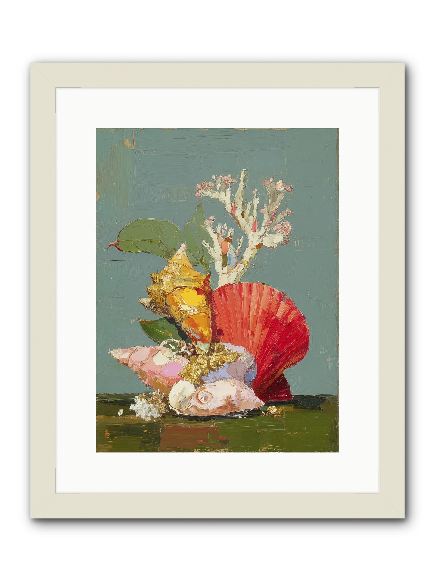 Coastal Archaeology -- Framed Print - White 12x16