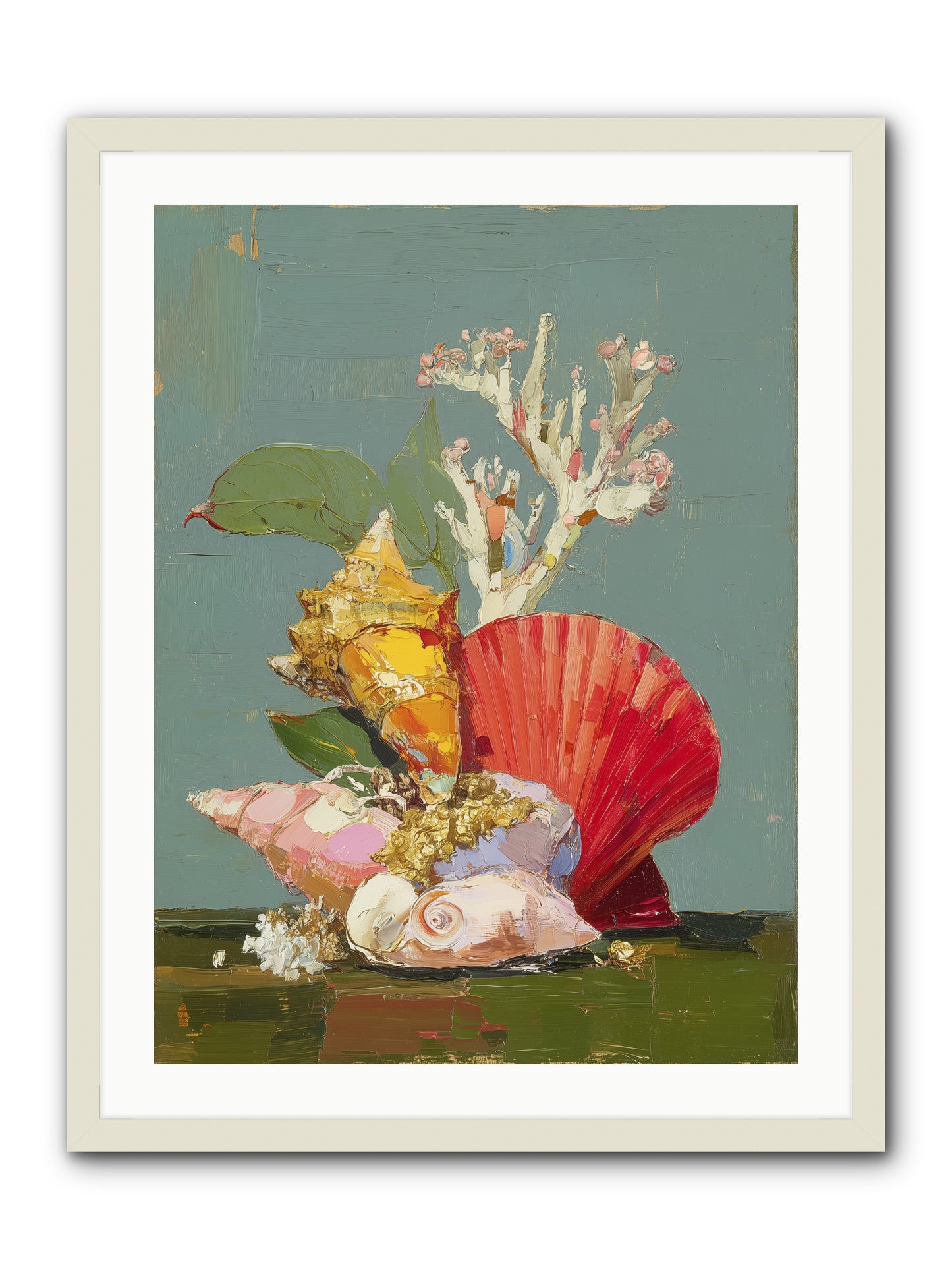 Coastal Archaeology -- Framed Print - White 24x32