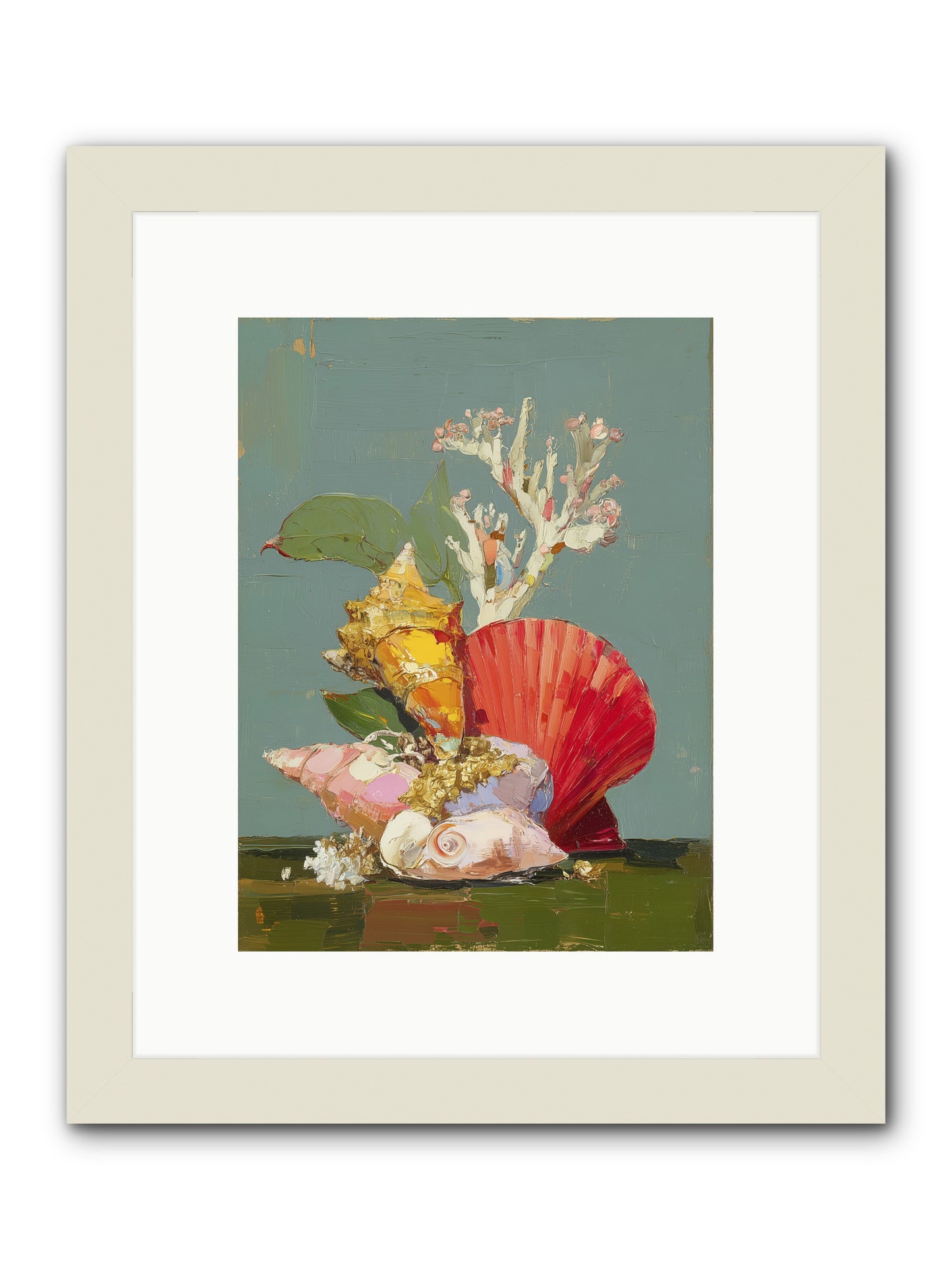 Coastal Archaeology -- Framed Print - White 9x12