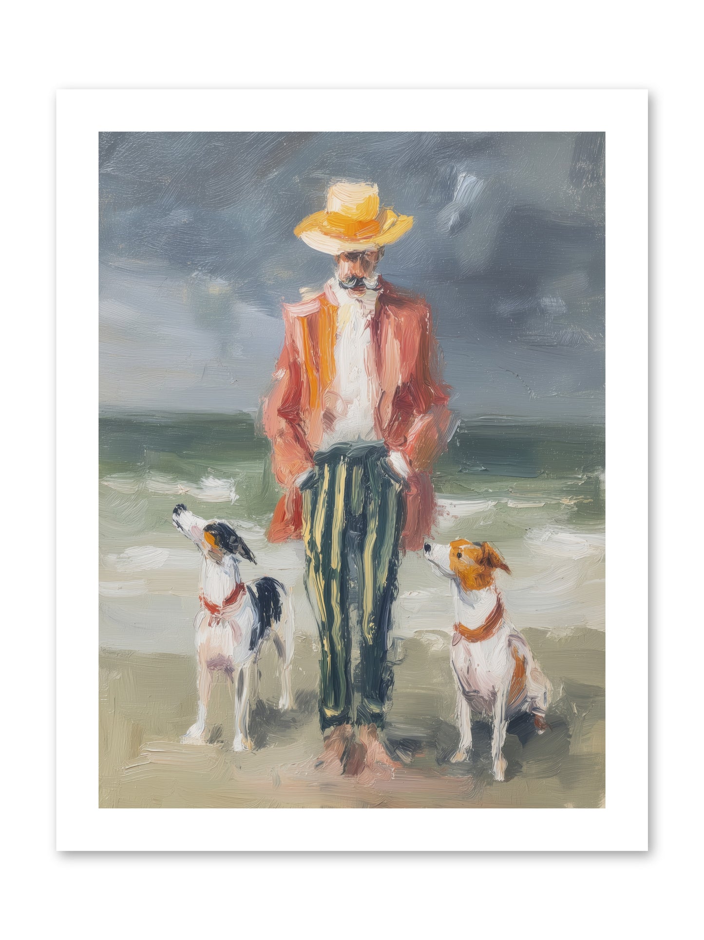 Coastal Canines -- Paper Print 12x16