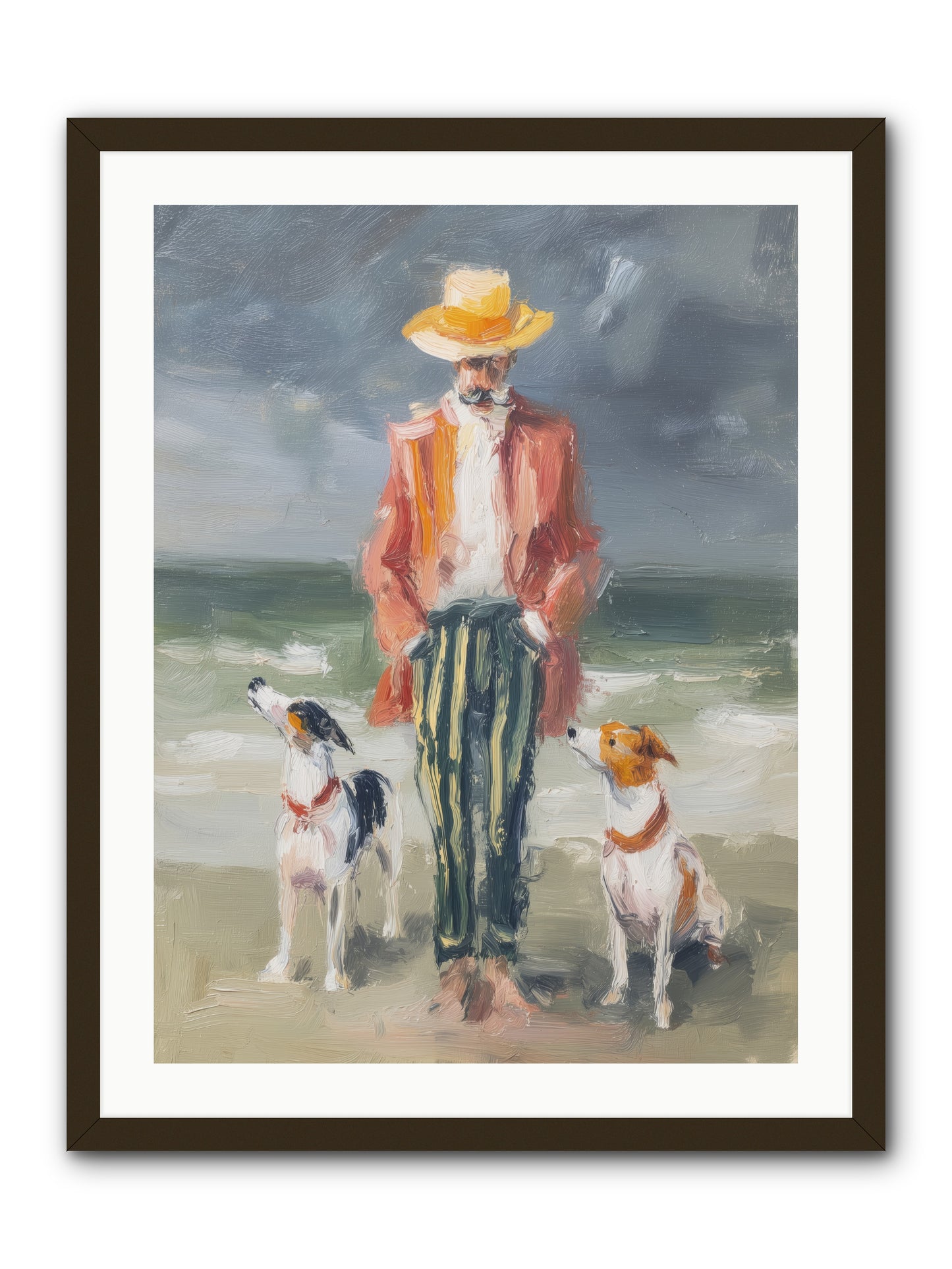 Coastal Canines -- Framed Print - Black 24x32
