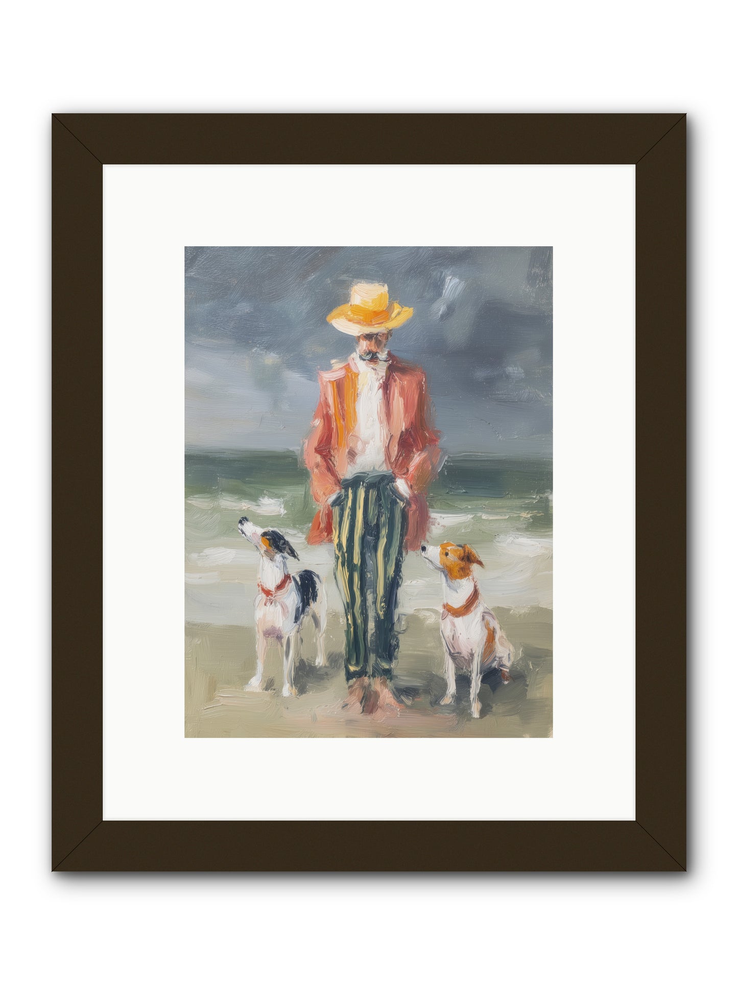 Coastal Canines -- Framed Print - Black 9x12