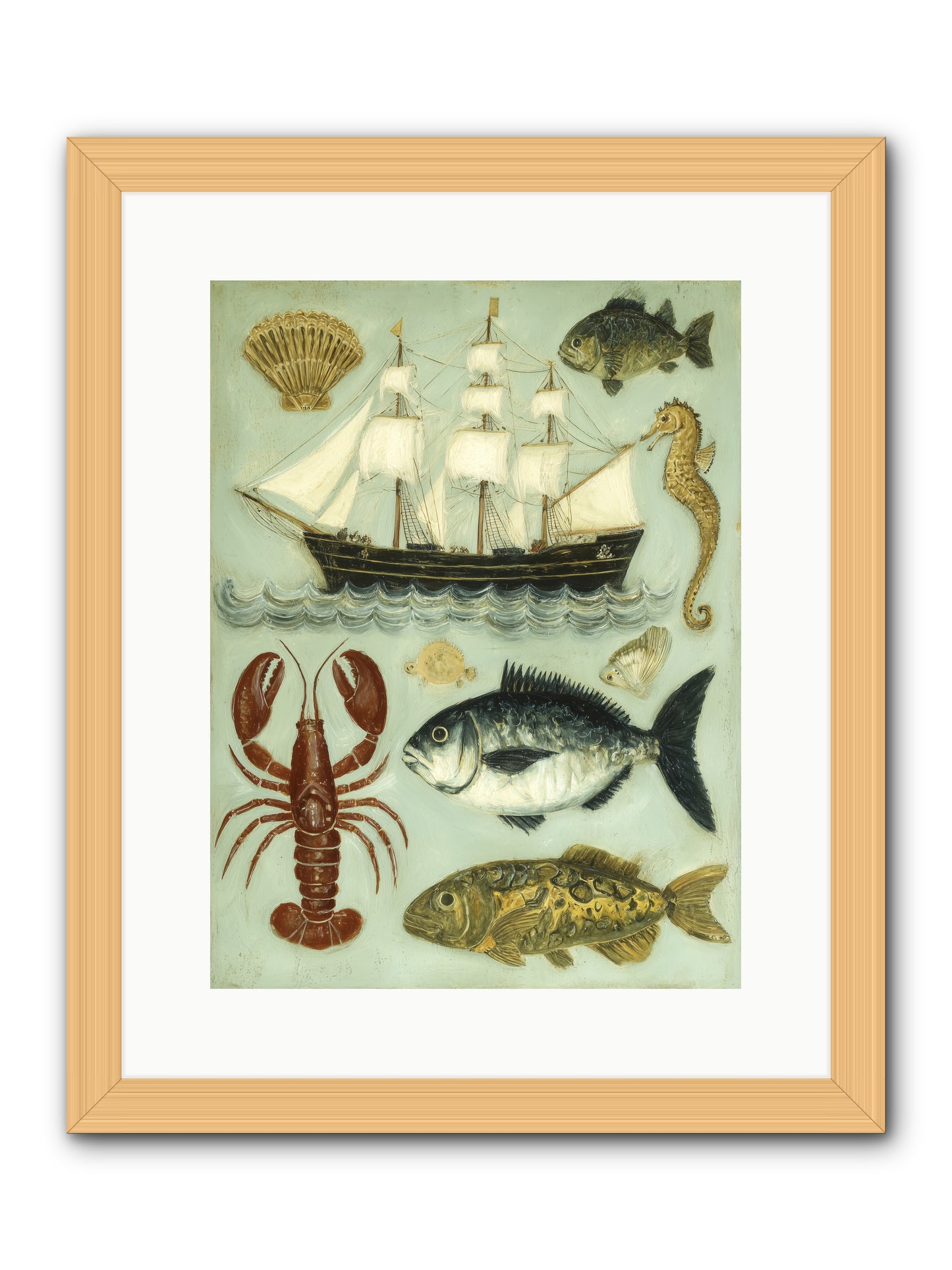 Coastal Chronicles -- Framed Print - Natural 12x16