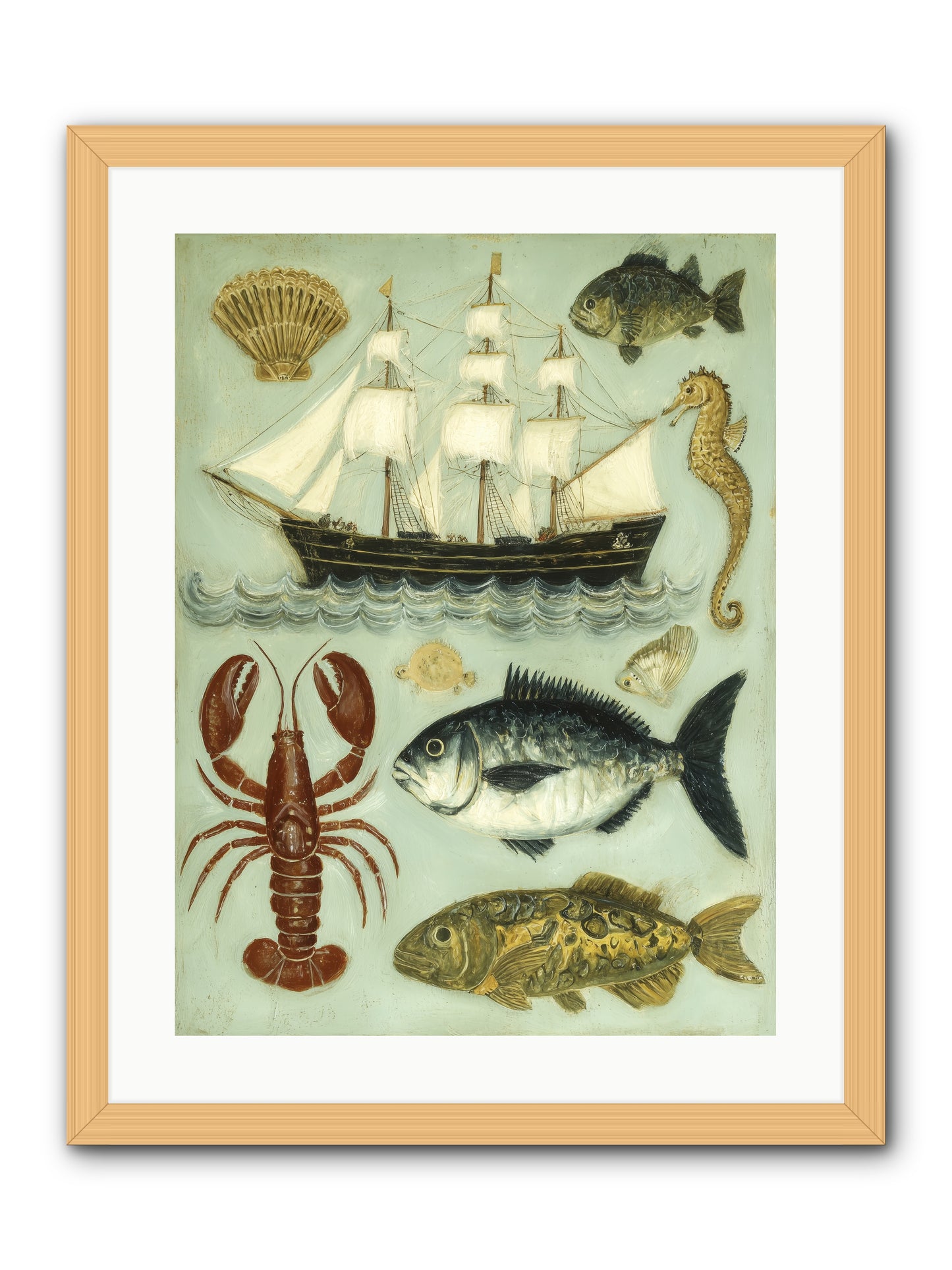 Coastal Chronicles -- Framed Print - Natural 18x24