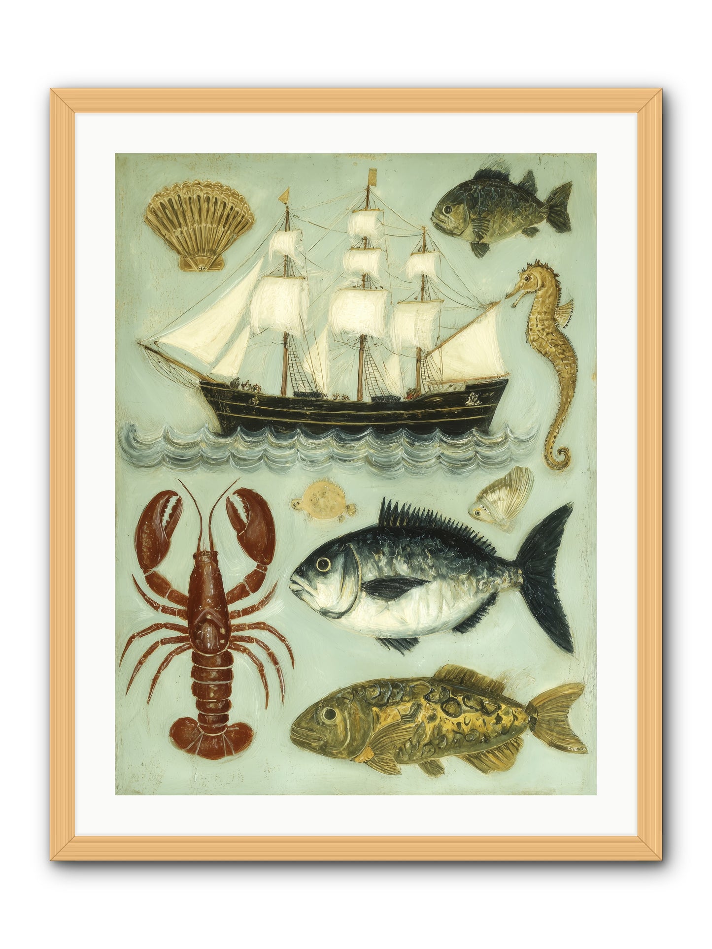 Coastal Chronicles -- Framed Print - Natural 24x32