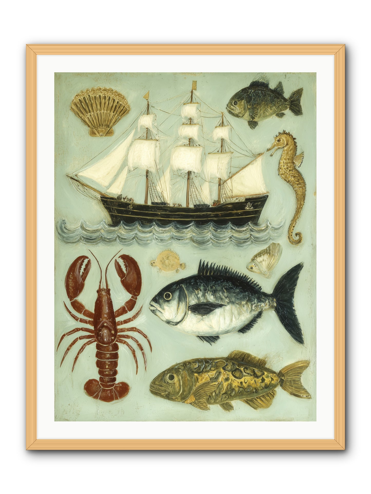 Coastal Chronicles -- Framed Print - Natural 30x40