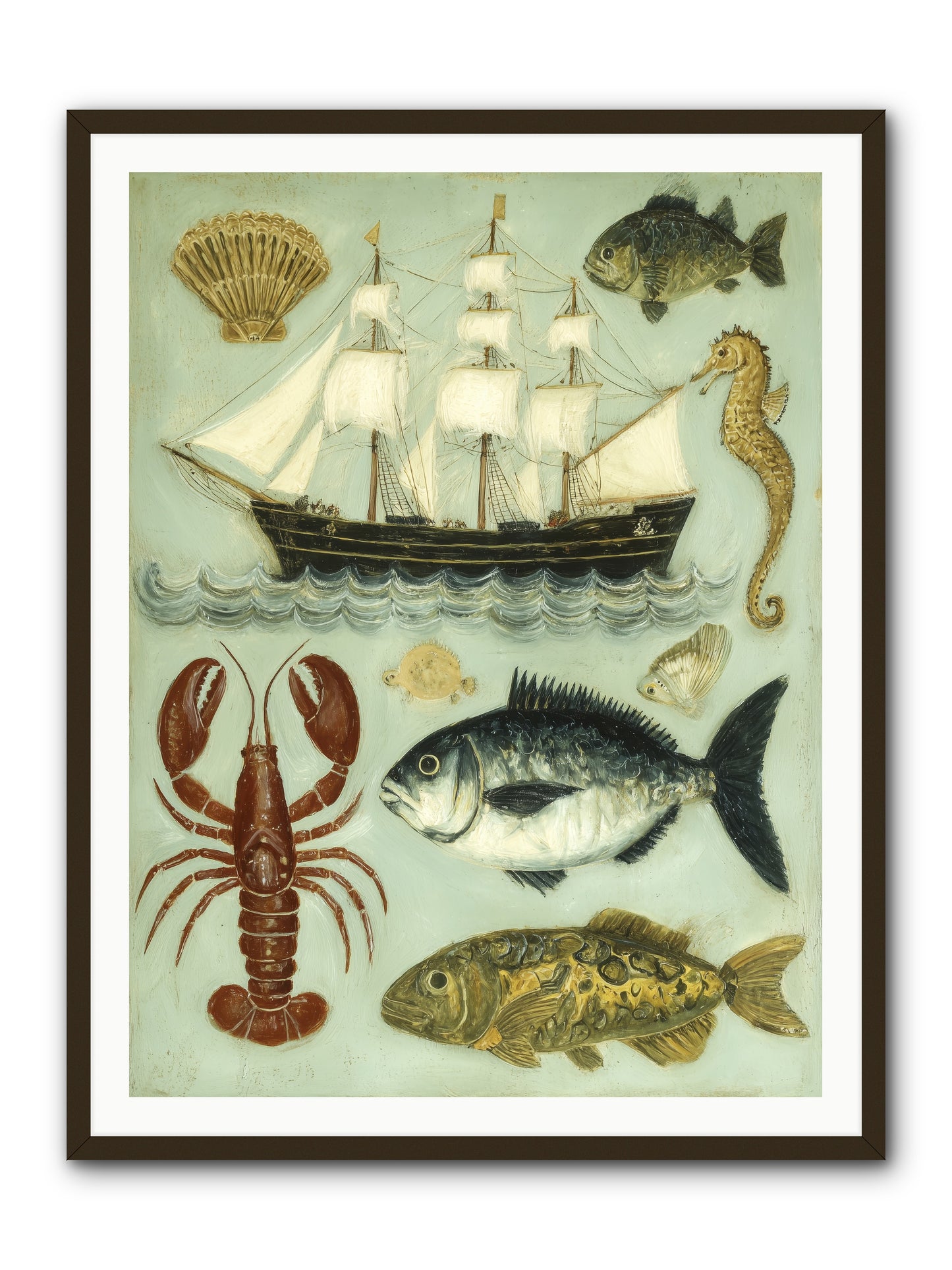 Coastal Chronicles -- Framed Print - Black 36x48