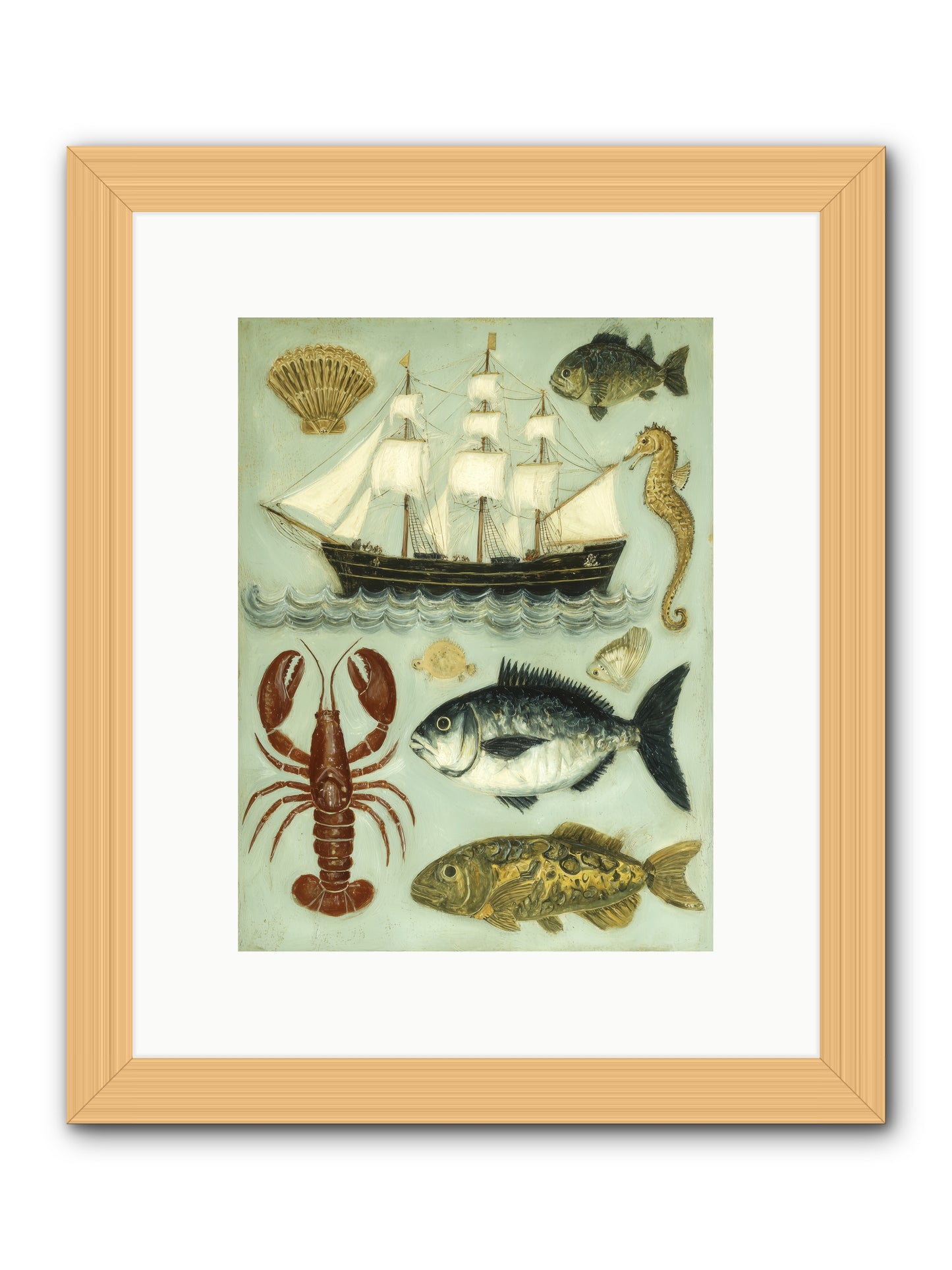 Coastal Chronicles -- Framed Print - Natural 9x12