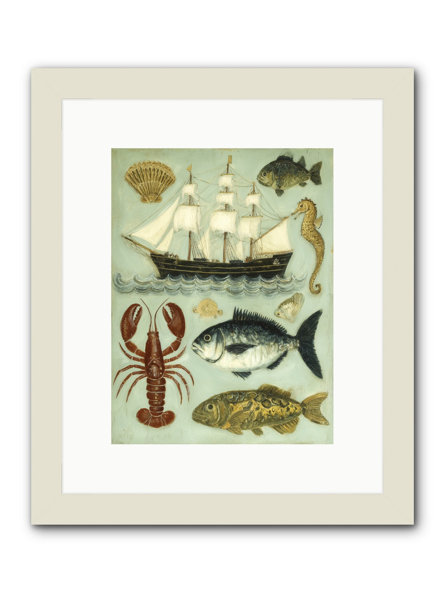Coastal Chronicles -- Framed Print - White 9x12