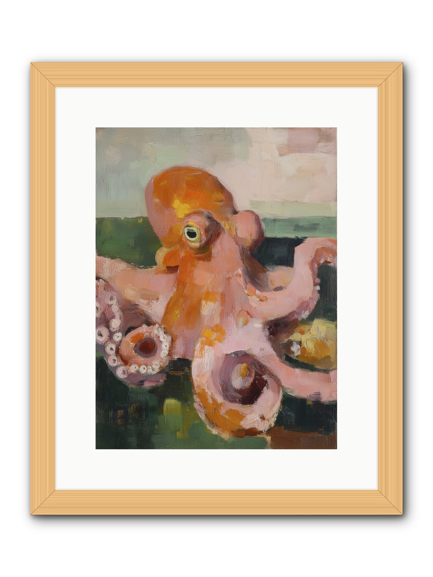 Coastal Courts -- Framed Print - Natural 12x16