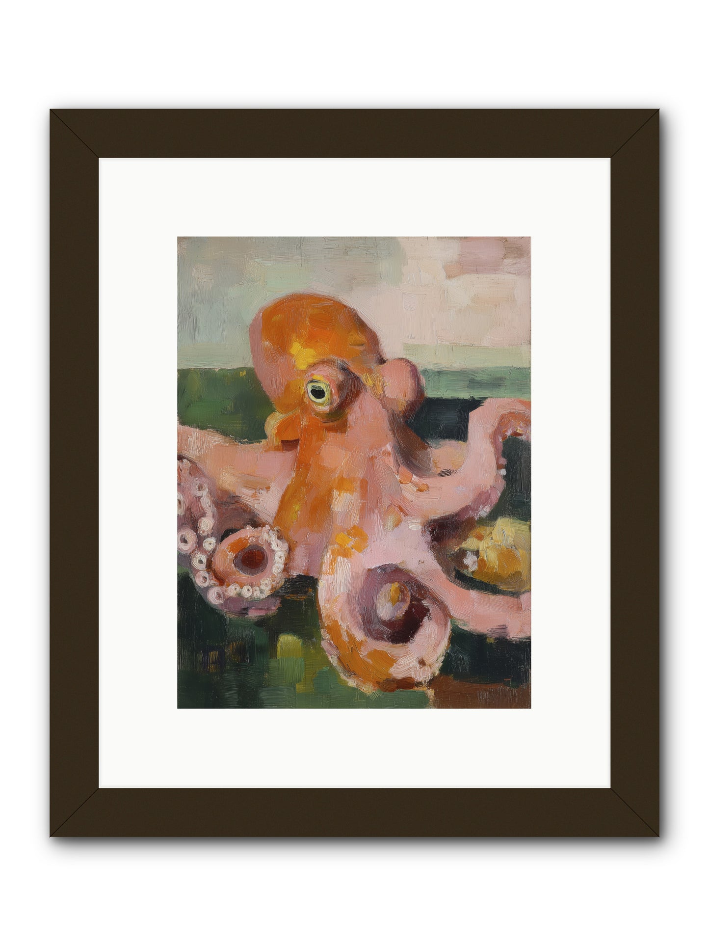 Coastal Courts -- Framed Print - Black 9x12