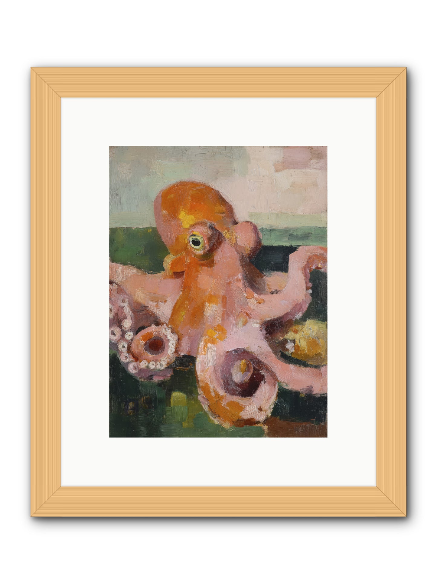 Coastal Courts -- Framed Print - Natural 9x12
