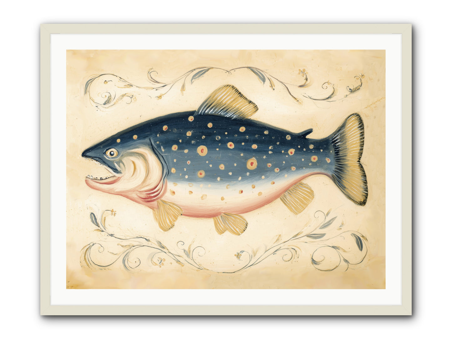 Coastal Drifter -- Framed Print - White 40x30