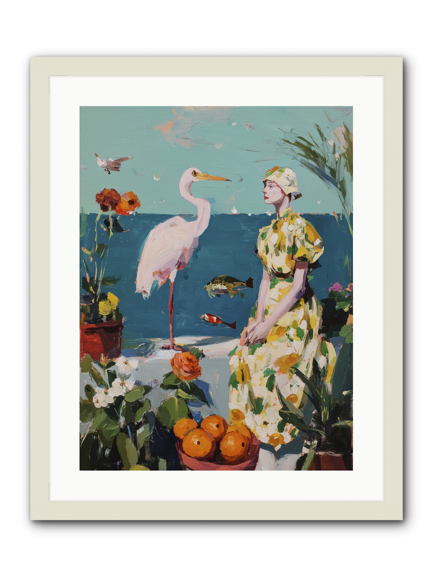 Coastal Etiquette -- Framed Print - White 18x24