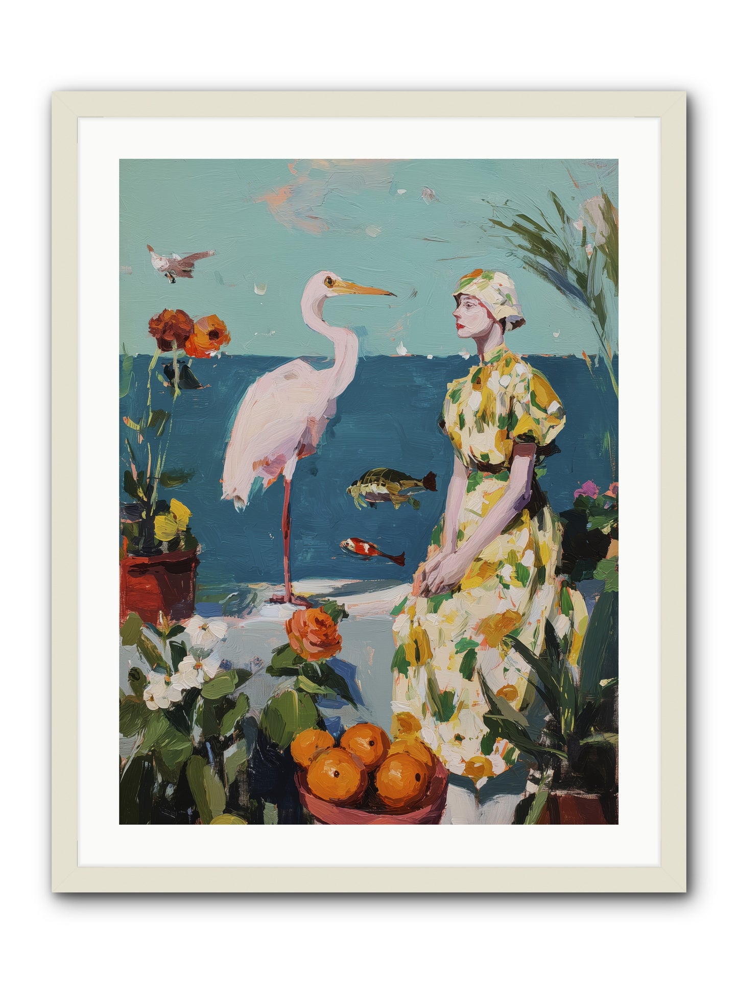 Coastal Etiquette -- Framed Print - White 24x32
