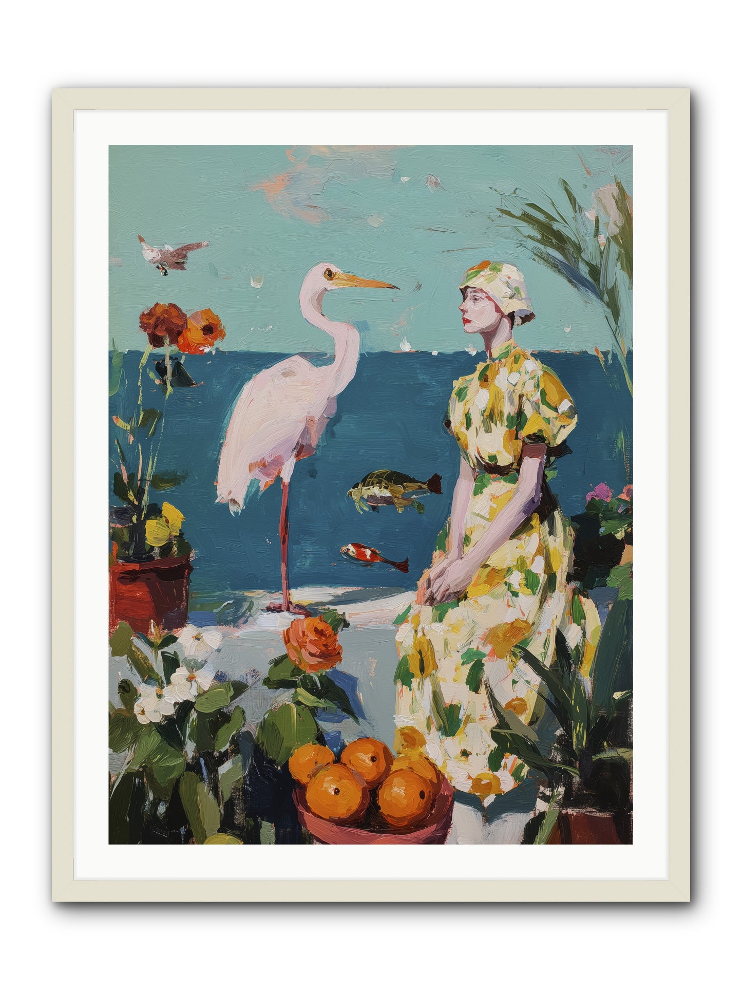 Coastal Etiquette -- Framed Print - White 30x40