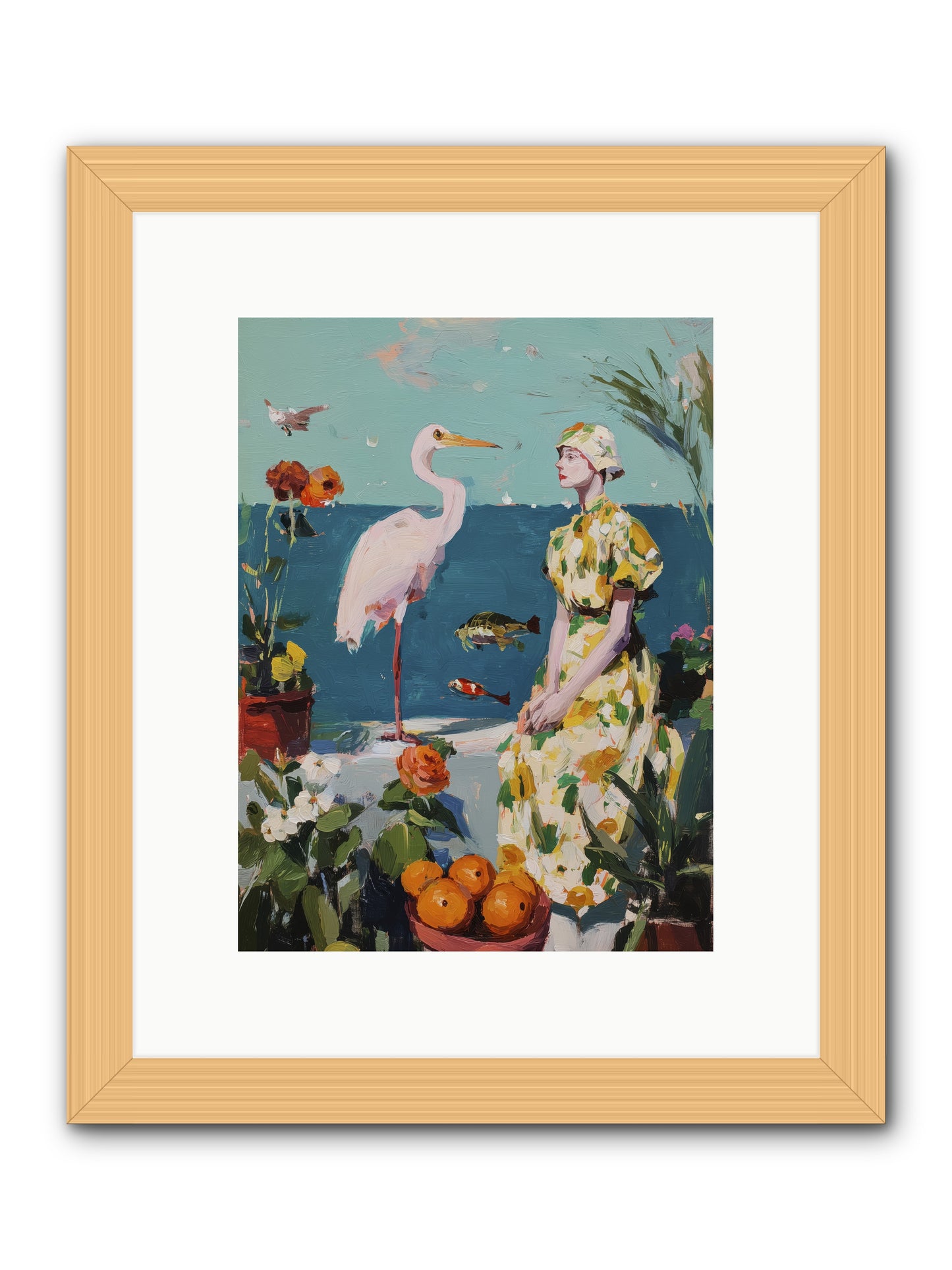 Coastal Etiquette -- Framed Print - Natural 9x12