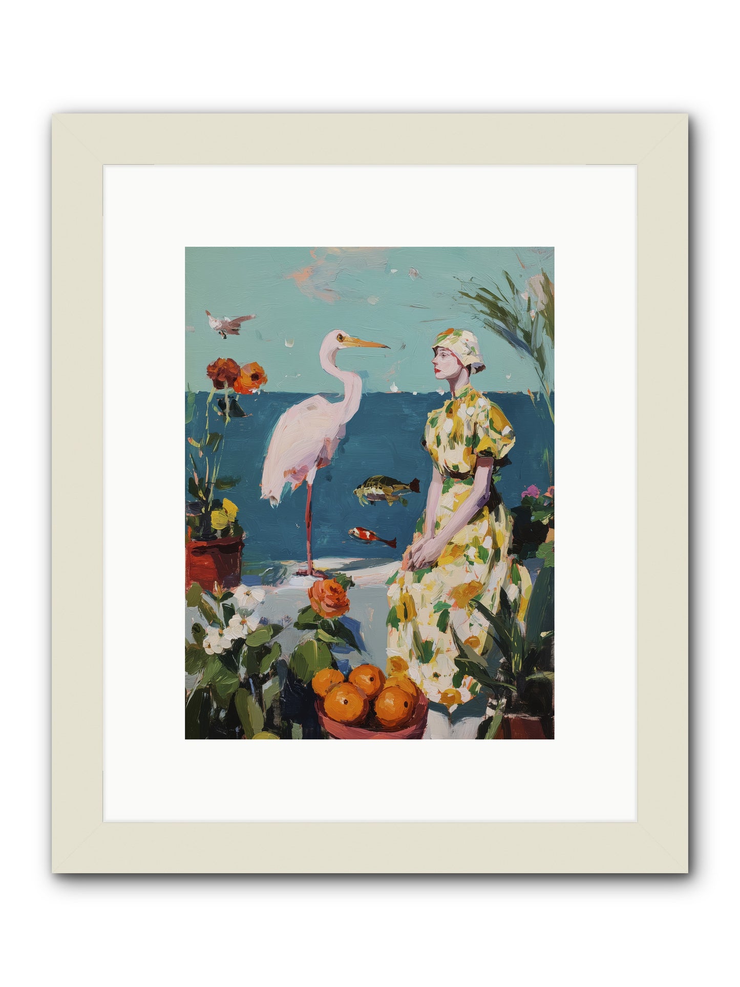 Coastal Etiquette -- Framed Print - White 9x12