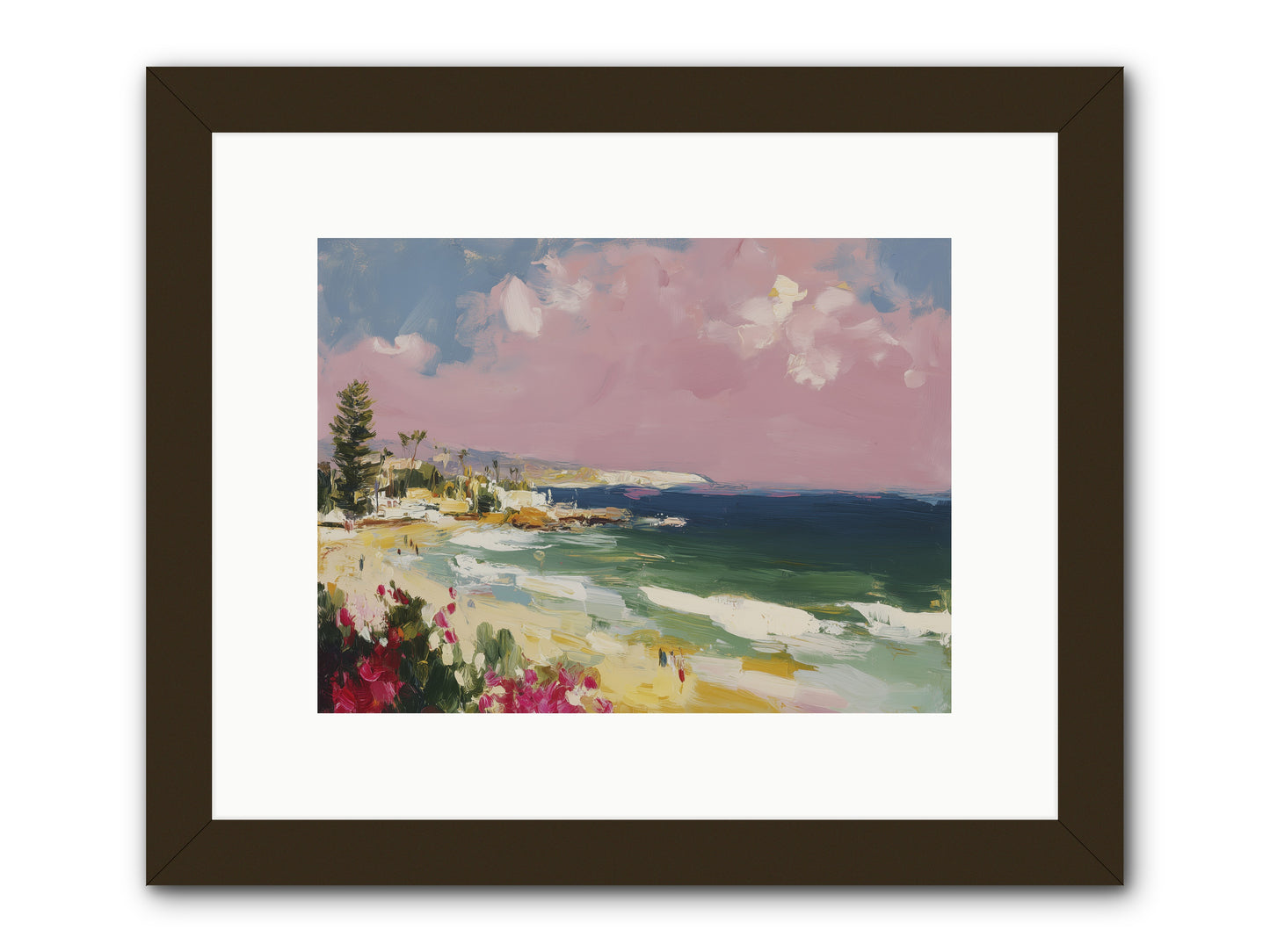 Coastal Wandering -- Framed Print - Black 12x9