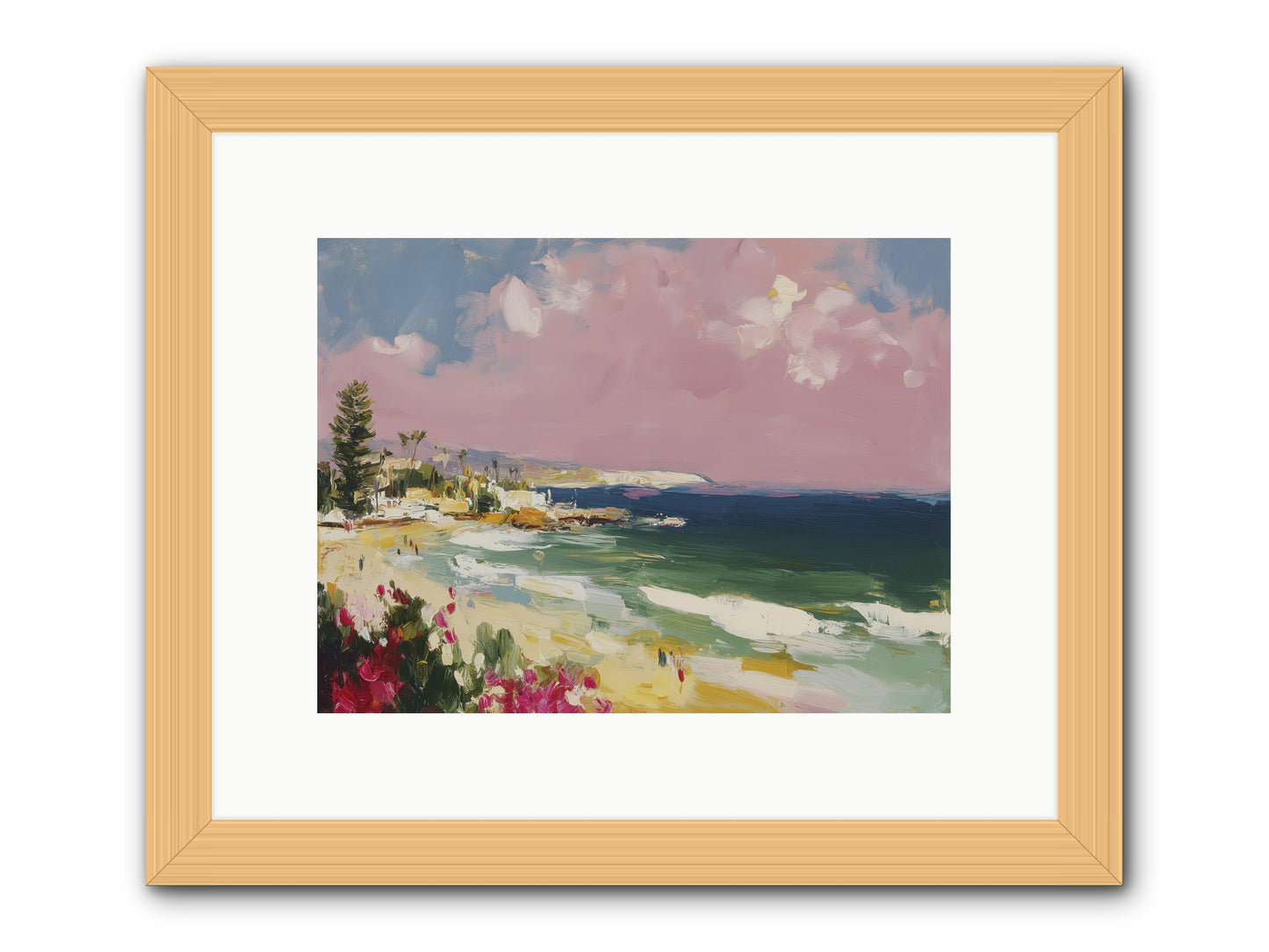 Coastal Wandering -- Framed Print - Natural 12x9
