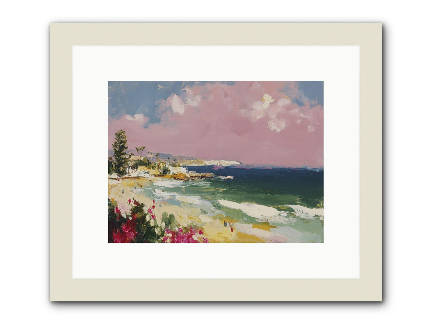 Coastal Wandering -- Framed Print - White 12x9