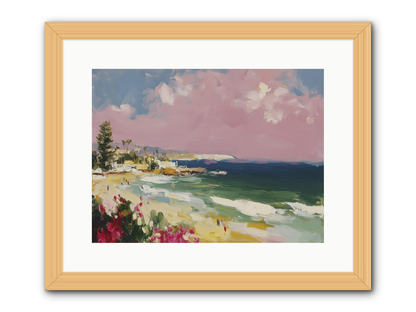 Coastal Wandering -- Framed Print - Natural 16x12