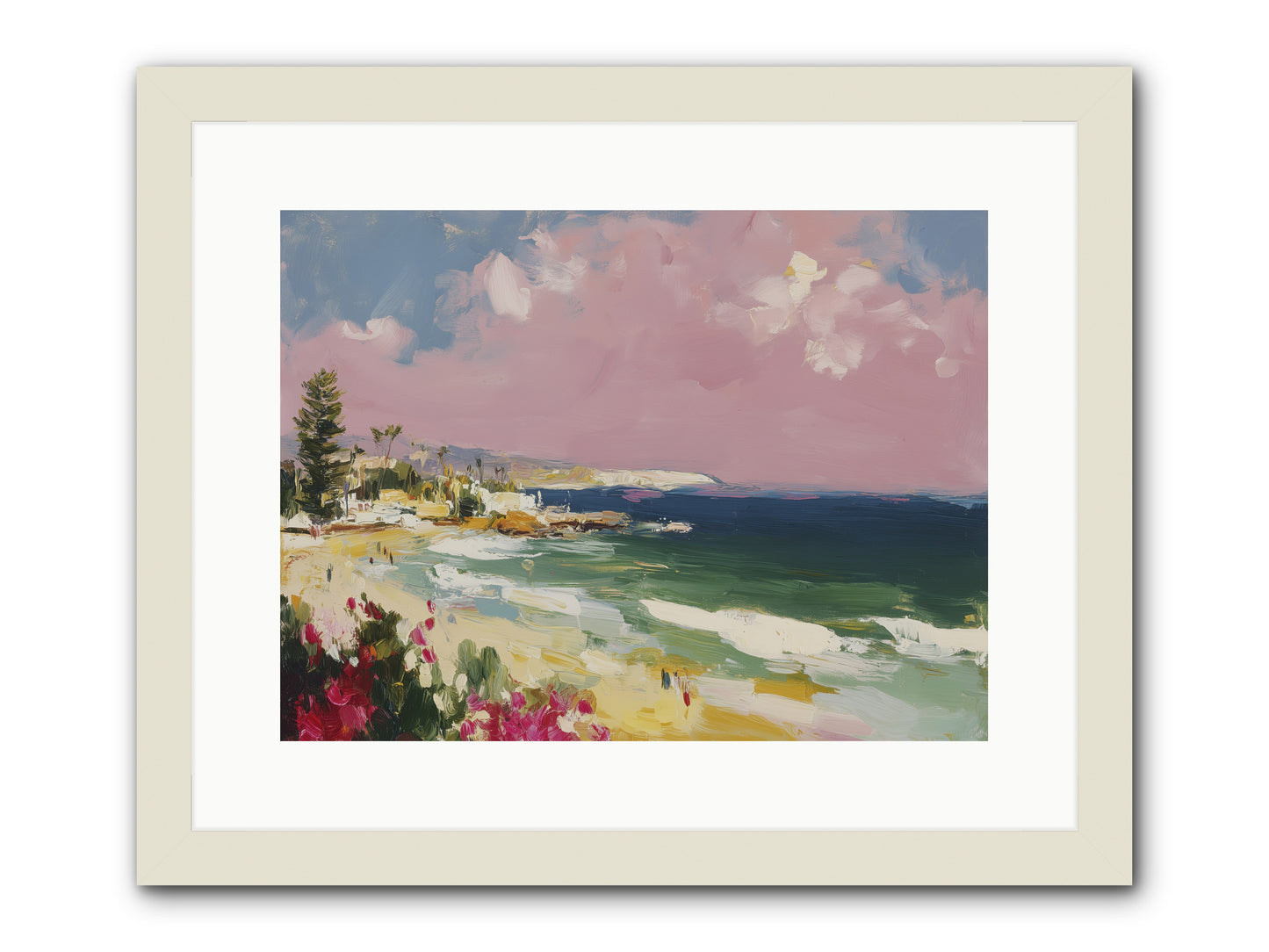 Coastal Wandering -- Framed Print - White 16x12