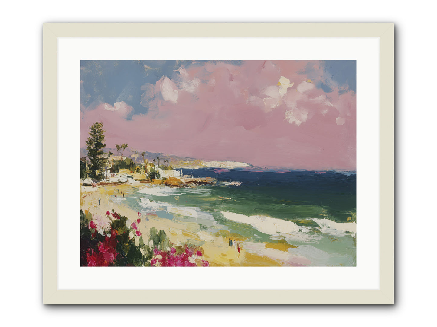 Coastal Wandering -- Framed Print - White 24x18