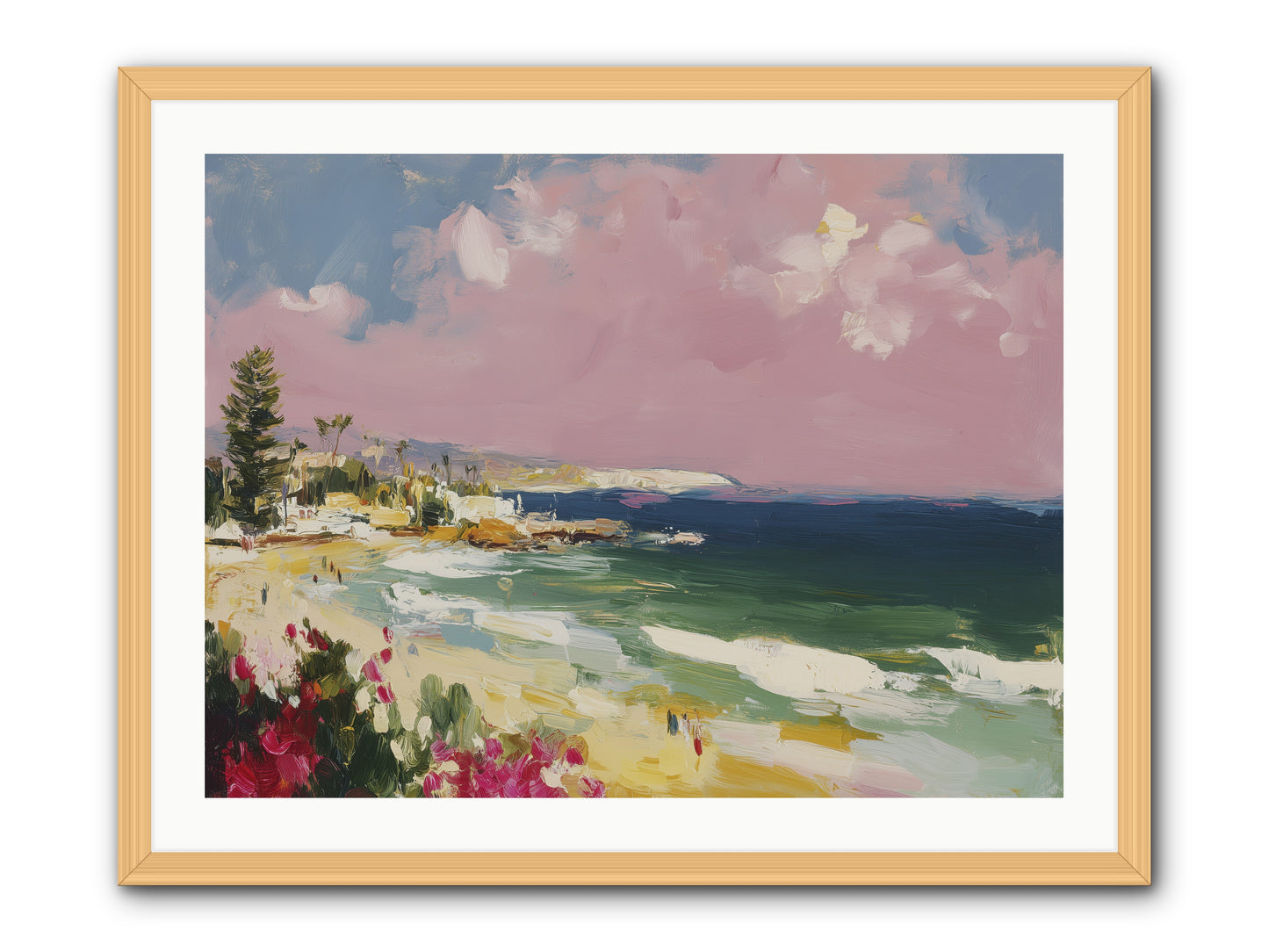 Coastal Wandering -- Framed Print - Natural 32x24