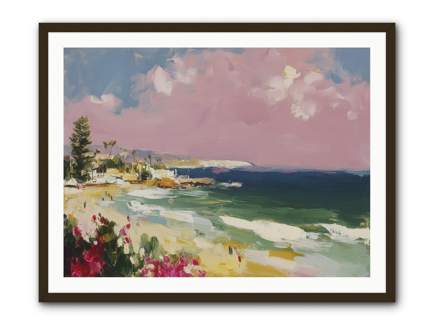 Coastal Wandering -- Framed Print - Black 40x30