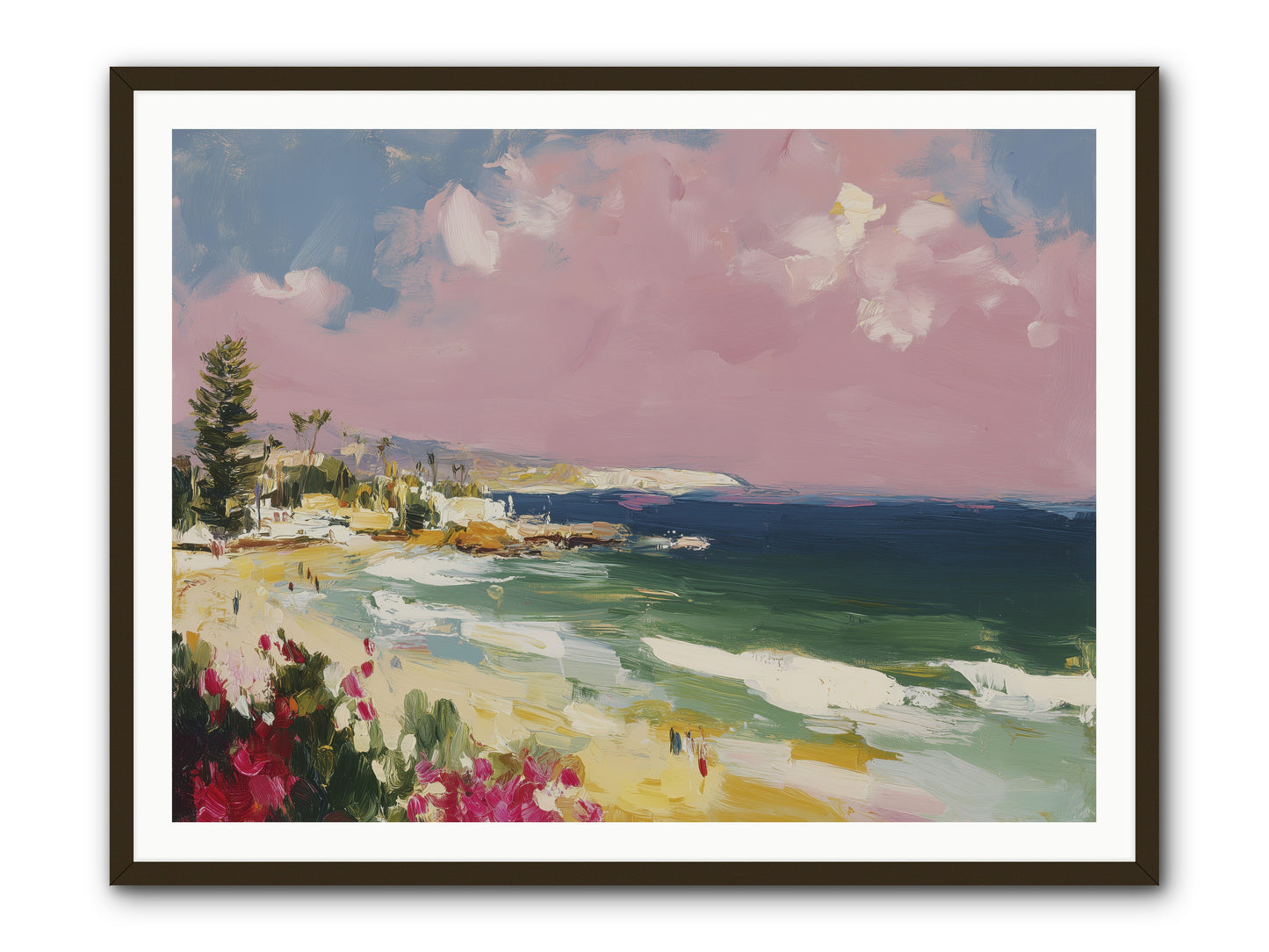Coastal Wandering -- Framed Print - Black 48x36