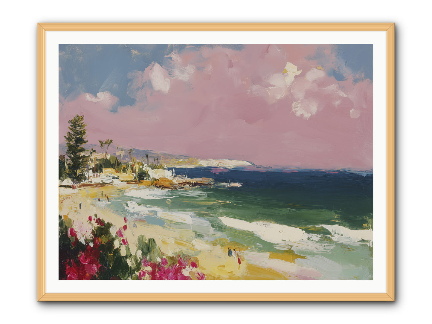 Coastal Wandering -- Framed Print - Natural 48x36
