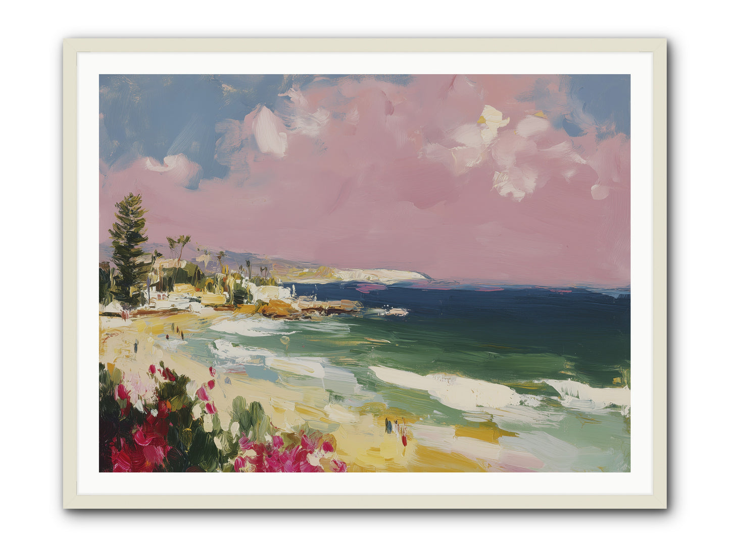 Coastal Wandering -- Framed Print - White 48x36