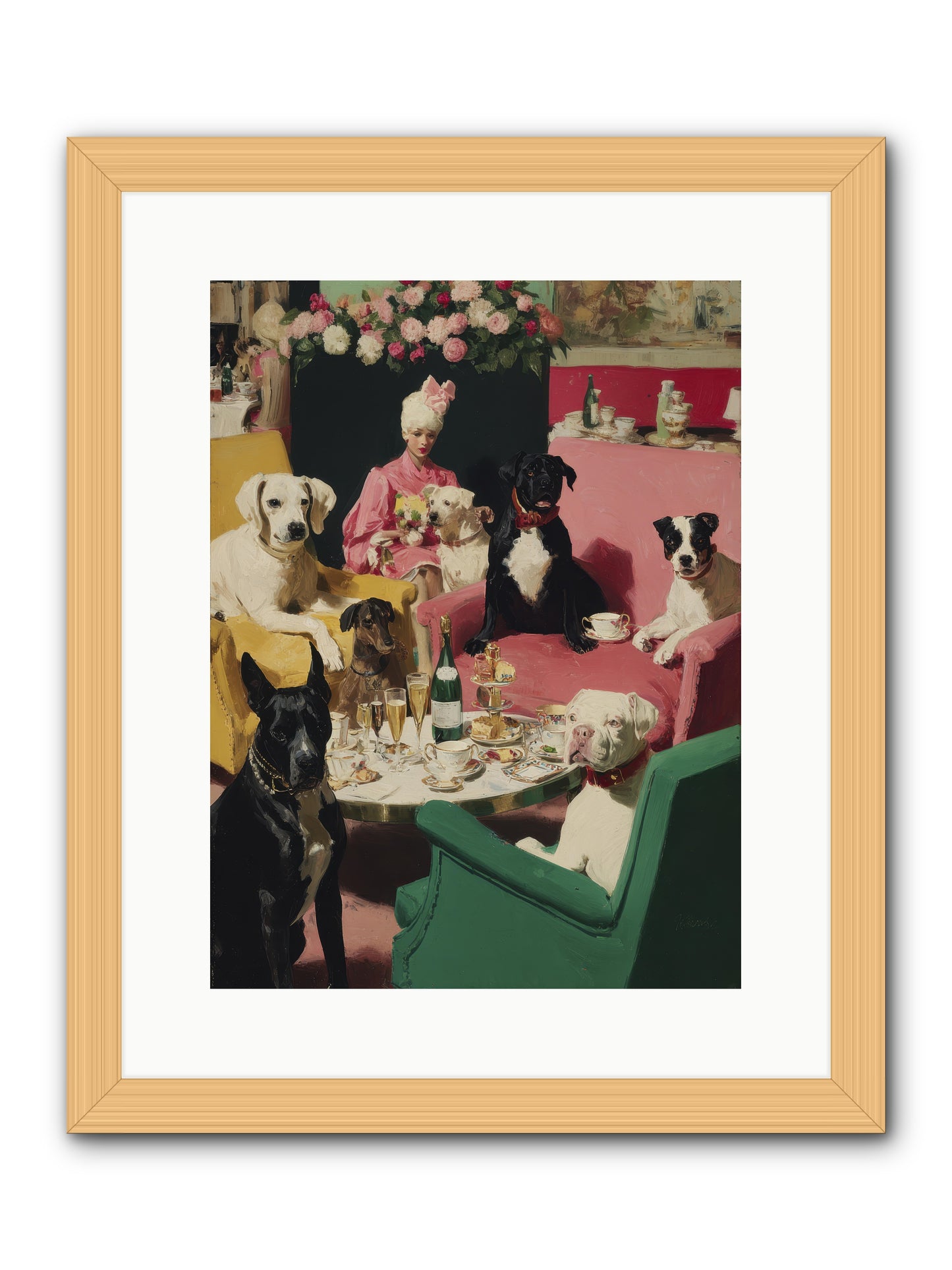 Cocktails & Compliments At Number Nine -- Framed Print - Natural 12x16