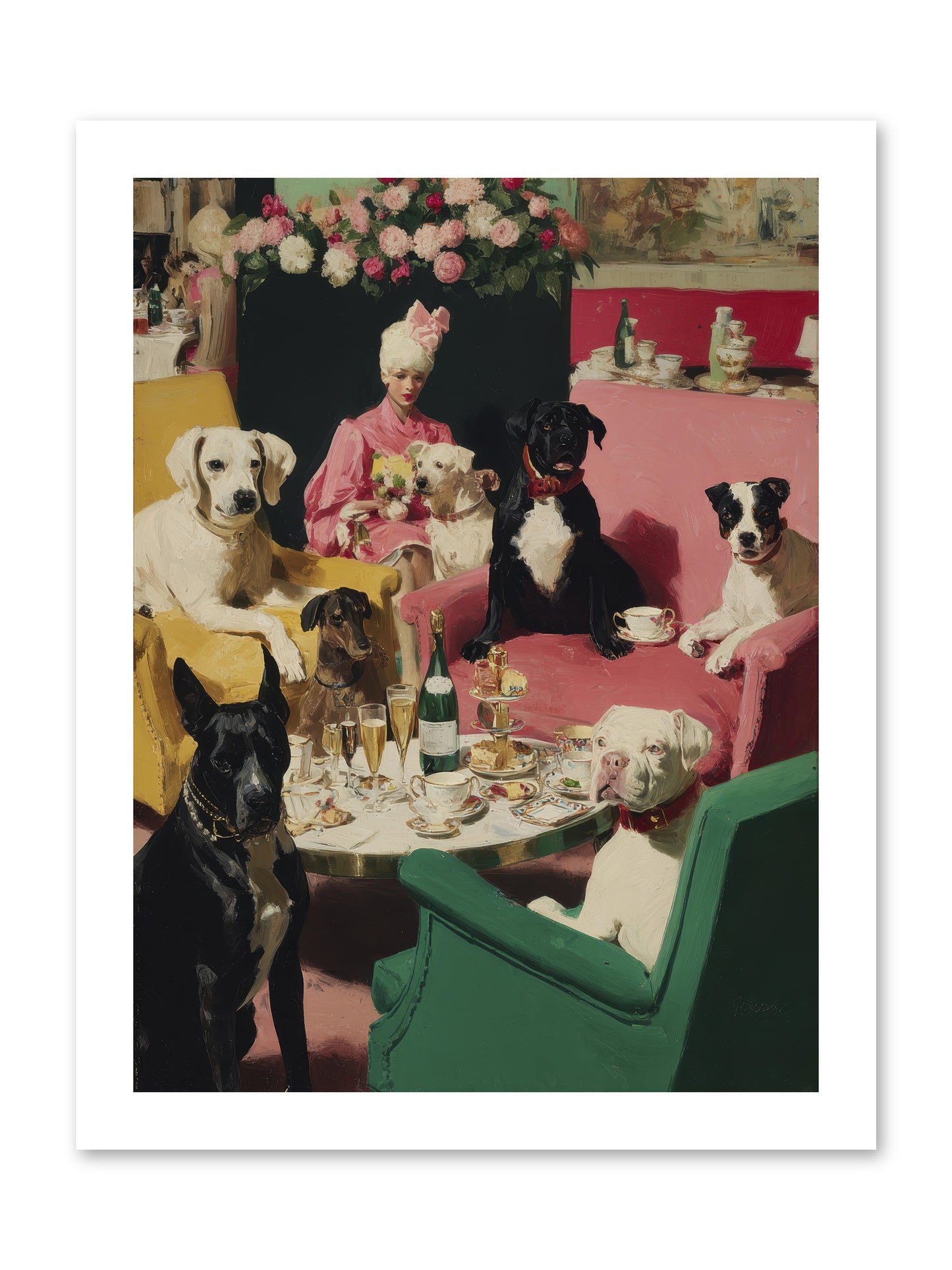 Cocktails & Compliments At Number Nine -- Paper Print 12x16