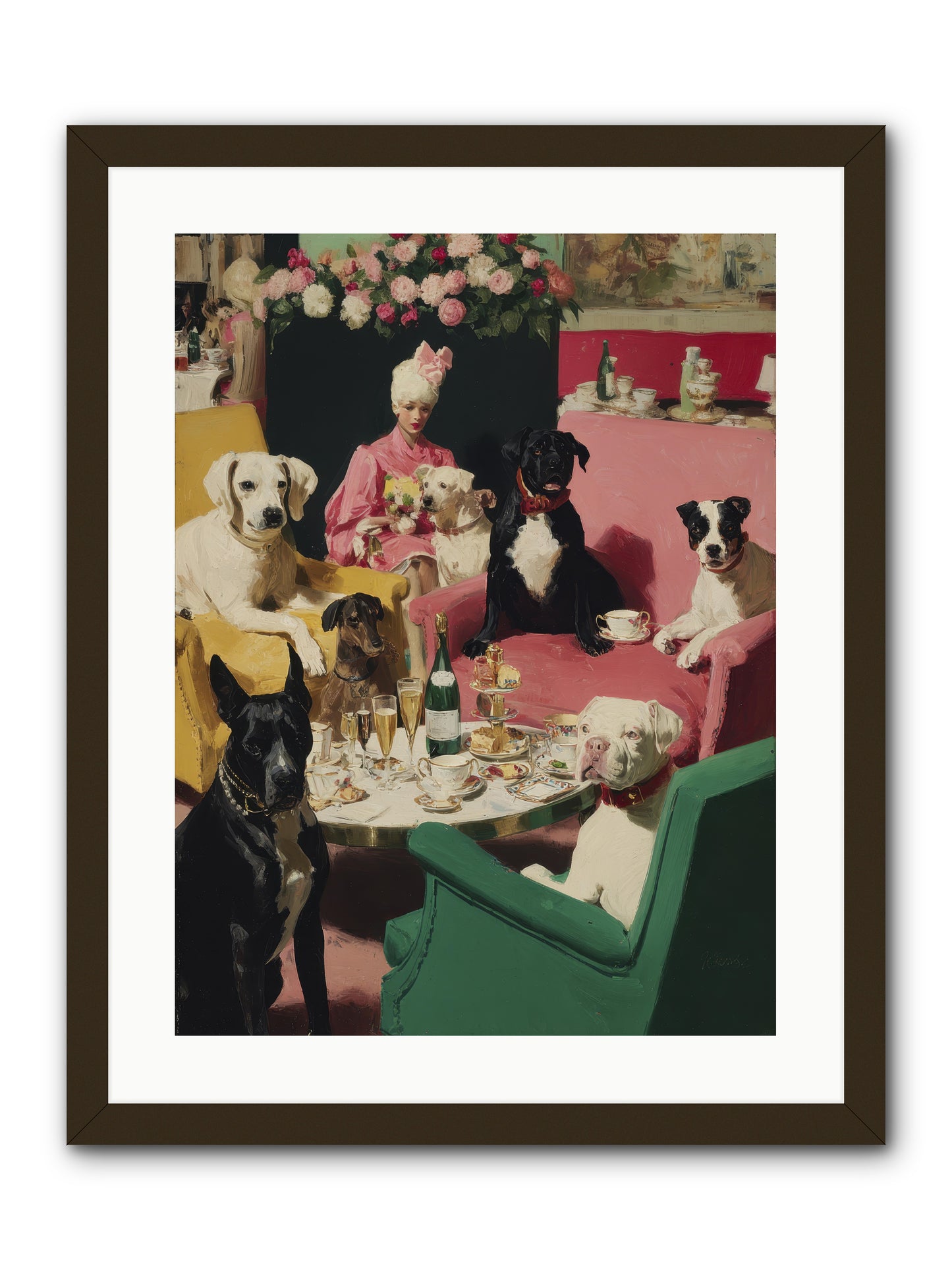 Cocktails & Compliments At Number Nine -- Framed Print - Black 18x24