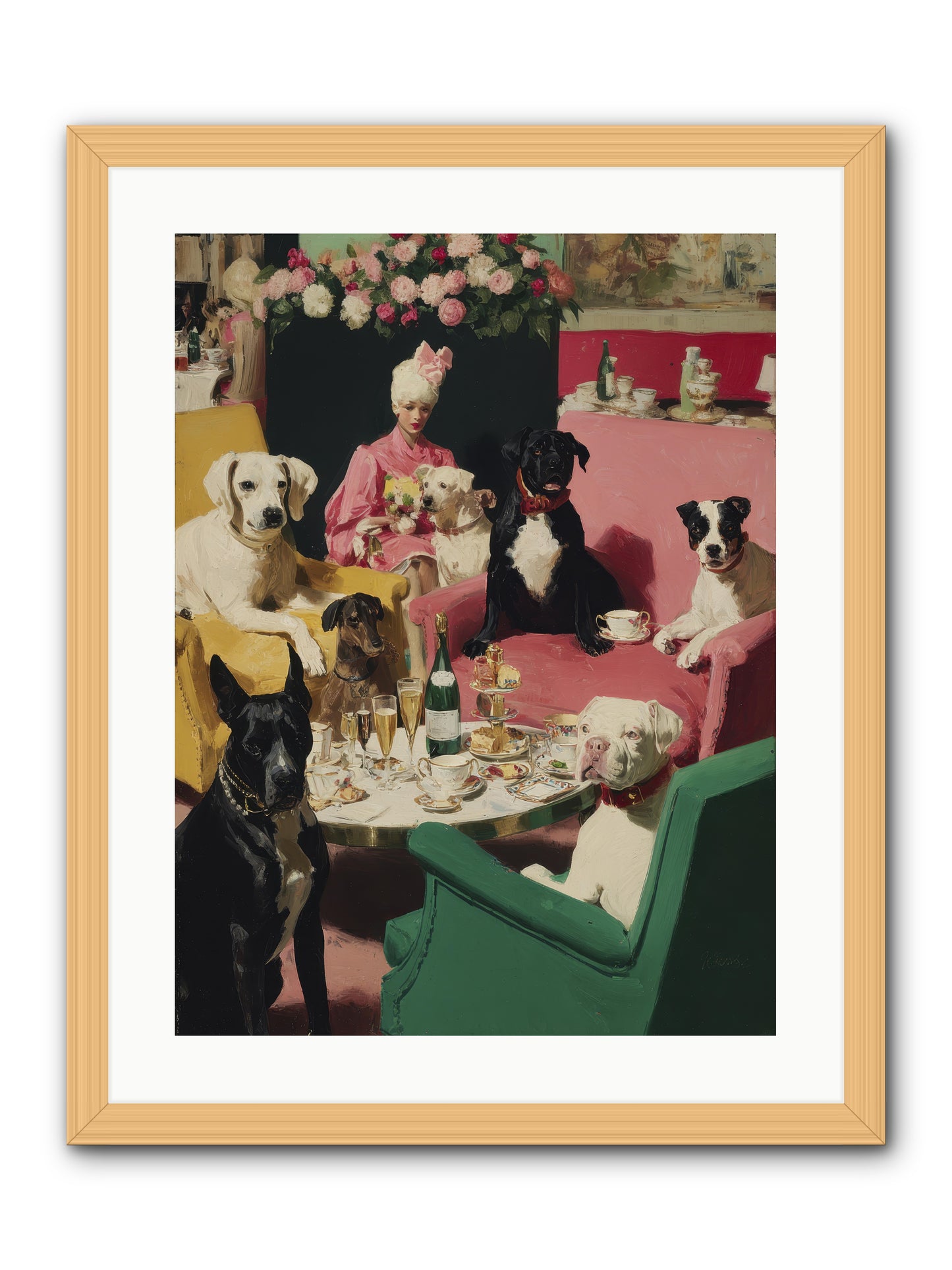 Cocktails & Compliments At Number Nine -- Framed Print - Natural 18x24