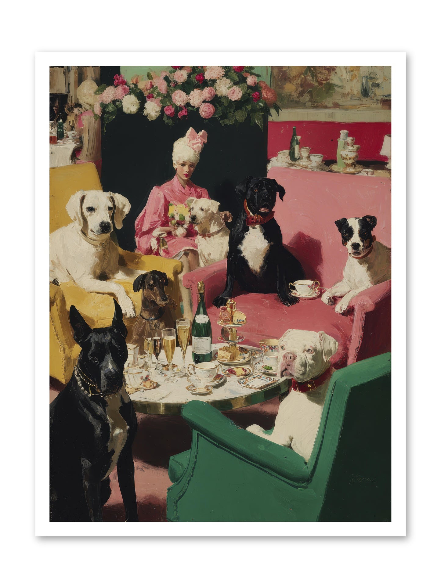 Cocktails & Compliments At Number Nine -- Loose Canvas Print 24x32