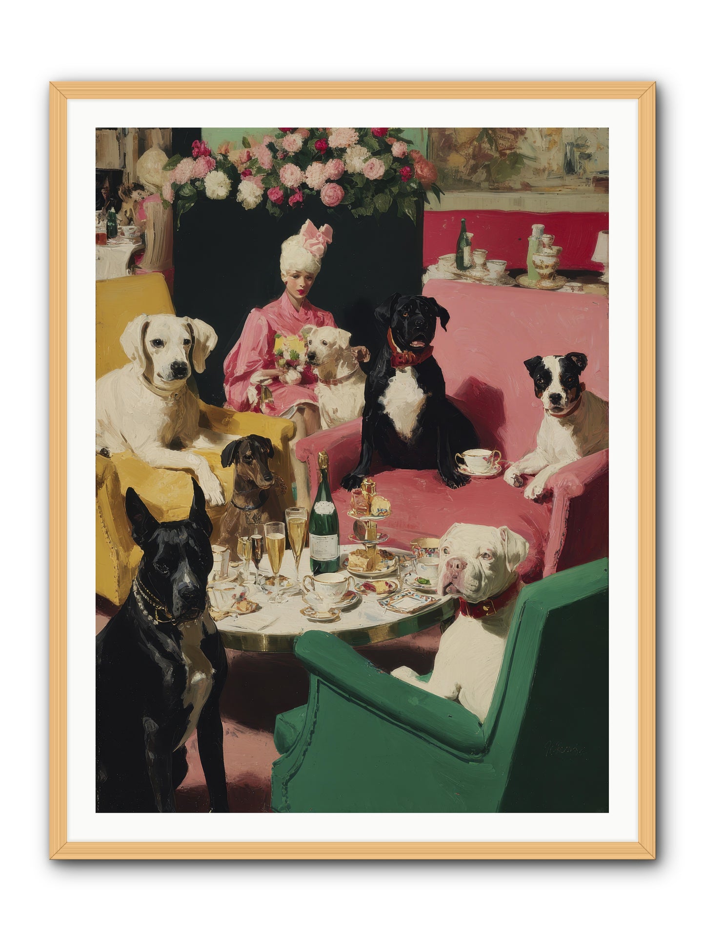 Cocktails & Compliments At Number Nine -- Framed Print - Natural 36x48