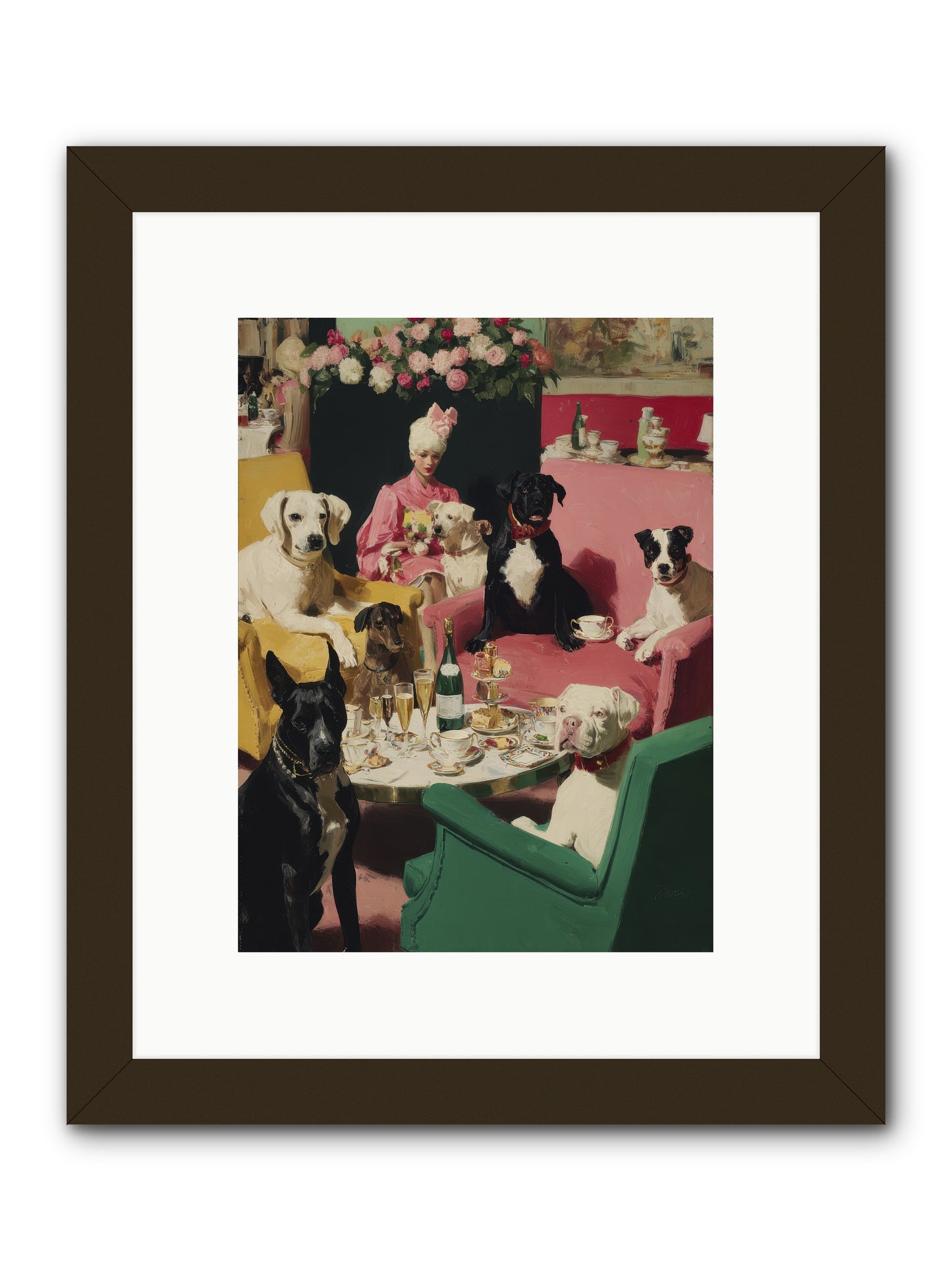 Cocktails & Compliments At Number Nine -- Framed Print - Black 9x12